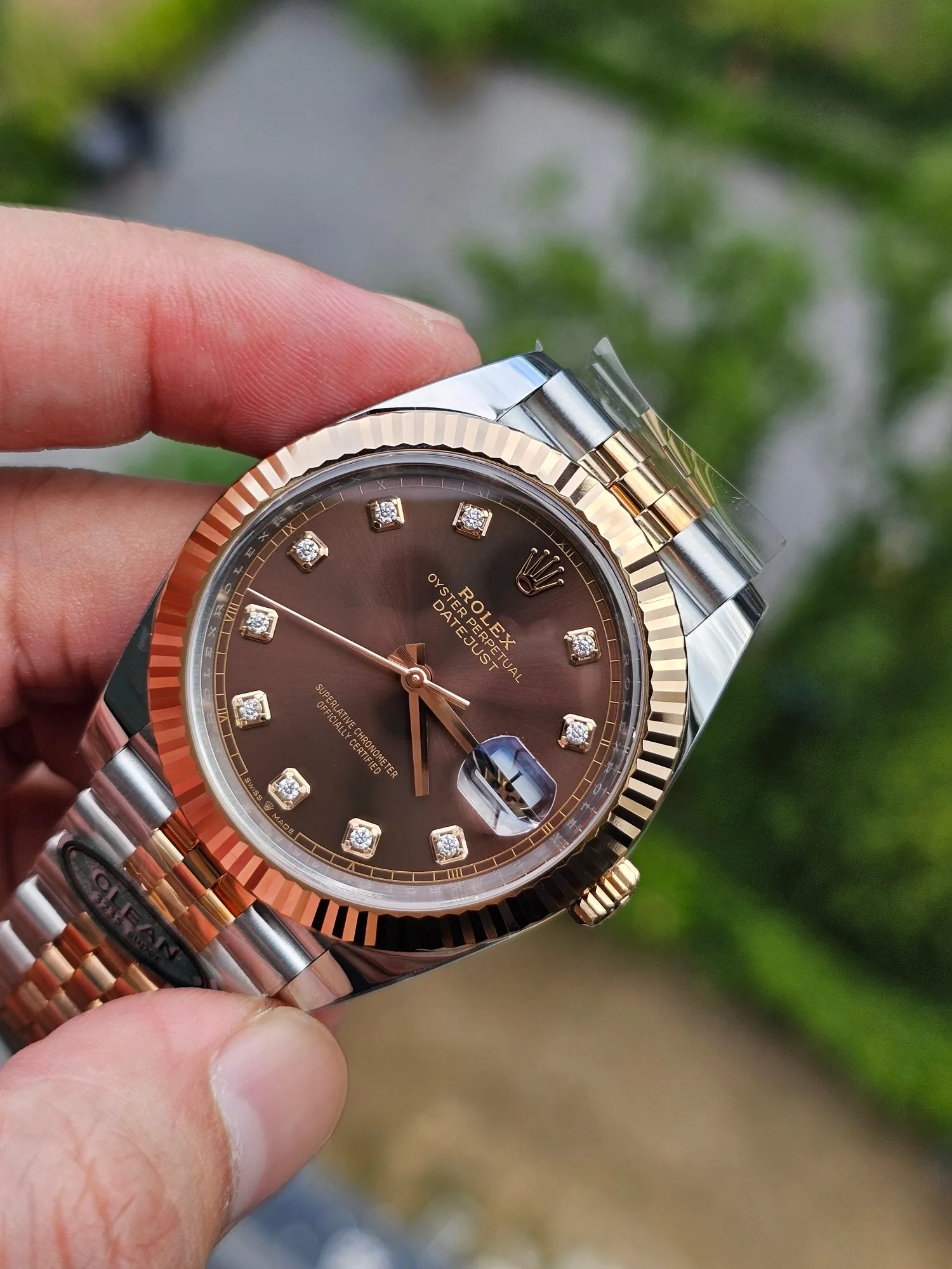 Clean Factory Datejust 41 M126331-0004 Chocolate Dial Diamonds Hour Markers Rose Gold and Steel Jubilee Band SH3235 Caliber – Clean Factory Watch | The Best Super Clone Watches Store in China photo 3