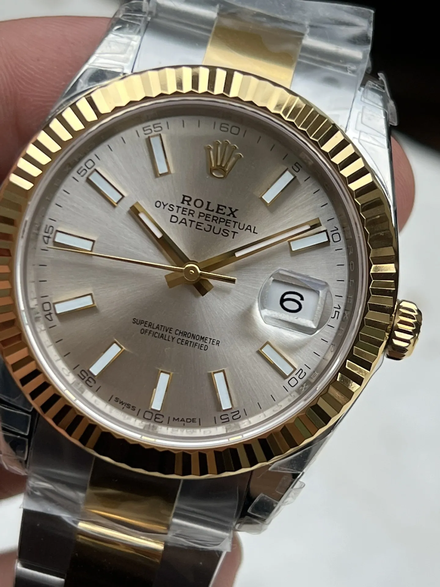 Clean Factory Datejust 41 M126333-0001 Silver Dial Yellow Gold Fluted Bezel Yellow Gold and Steel Oyster Bracelet SH3235 Movement – Clean Factory Watch | The Best Super Clone Watches Store in China photo 3
