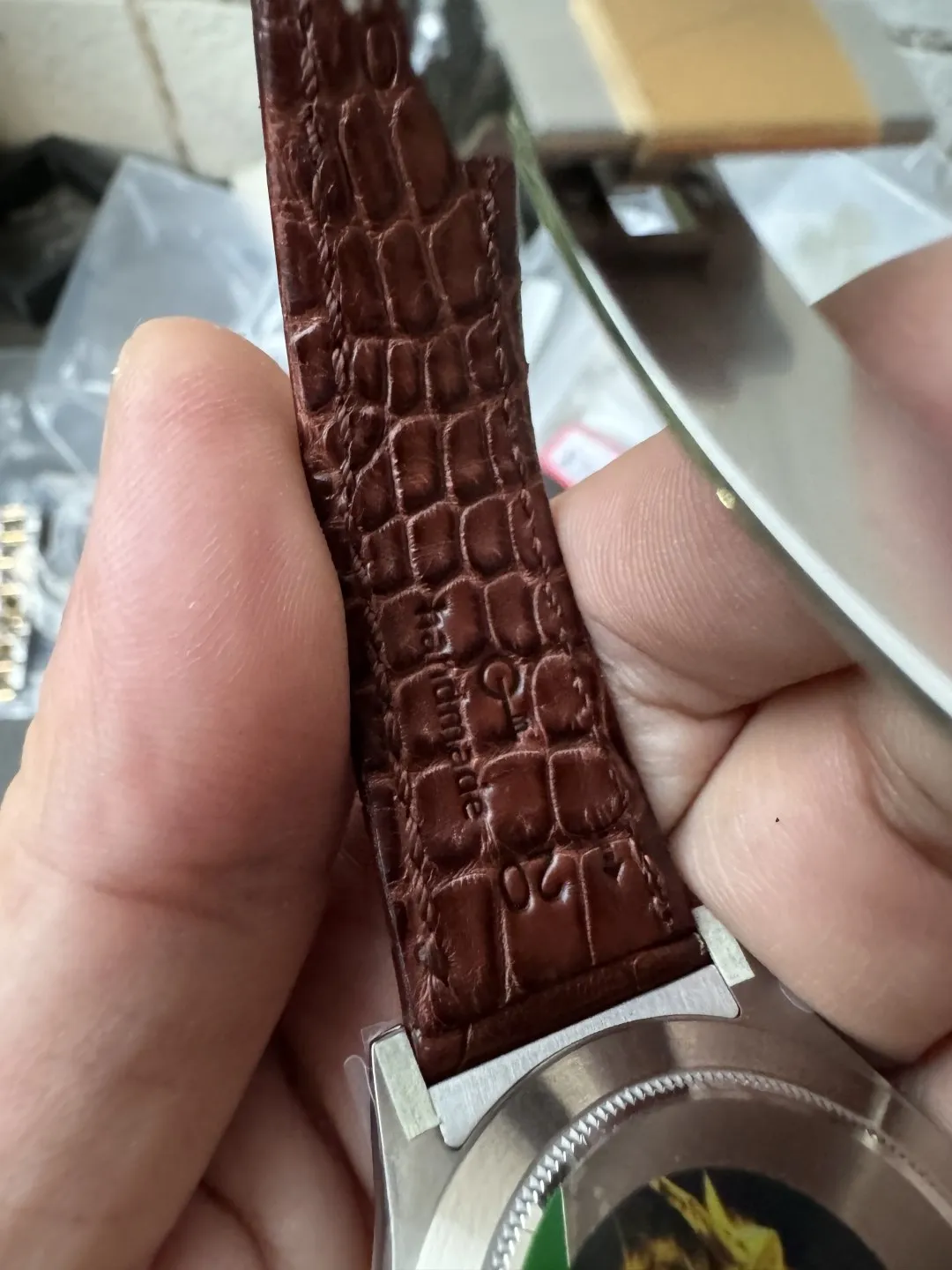 Clean Factory Daytona 116503 Black Mother of Pearl Dial Diamond Hour Markers Yellow Gold Bezel Brown Alligator Strap DD4130 Caliber – Clean Factory Watch | The Best Super Clone Watches Store in China photo 14
