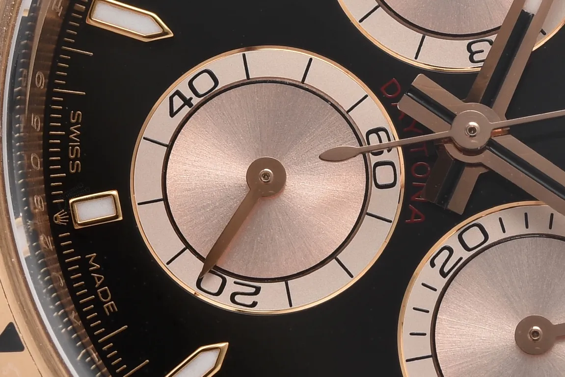 Clean Factory Daytona 126505 Rose Gold Case & Bracelet Black Dial with Rose Gold Sub-Dial SH4131 Movement – Clean Factory Watch | The Best Super Clone Watches Store in China photo 5