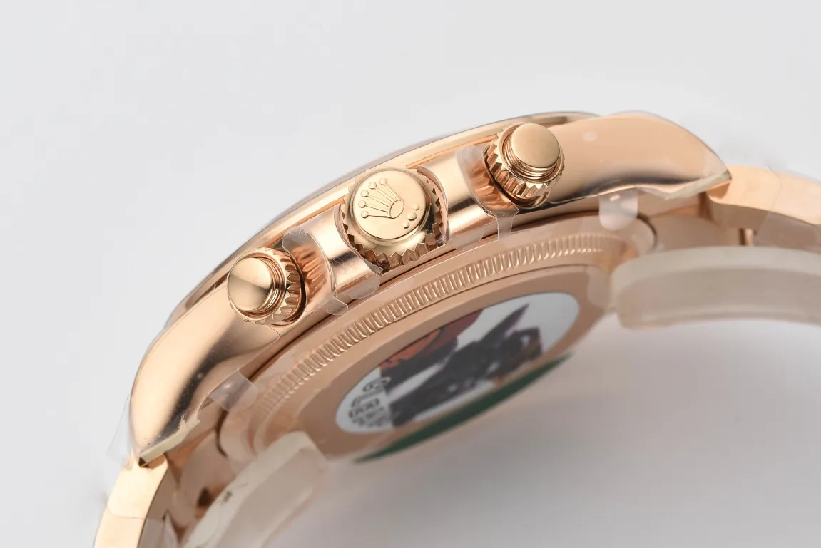 Clean Factory Daytona 126505 Rose Gold Case & Bracelet Black Dial with Rose Gold Sub-Dial SH4131 Movement – Clean Factory Watch | The Best Super Clone Watches Store in China photo 7