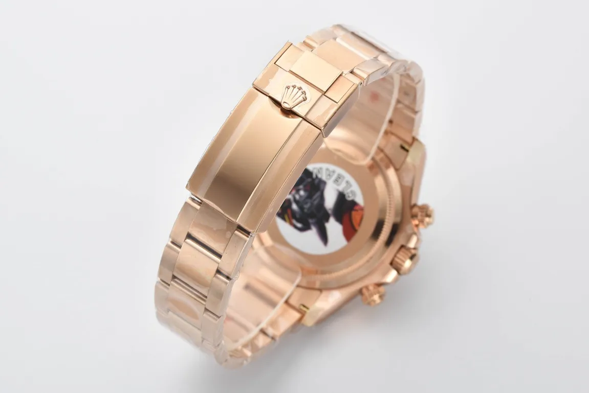 Clean Factory Daytona 126505 Rose Gold Case & Bracelet Black Dial with Rose Gold Sub-Dial SH4131 Movement – Clean Factory Watch | The Best Super Clone Watches Store in China photo 9