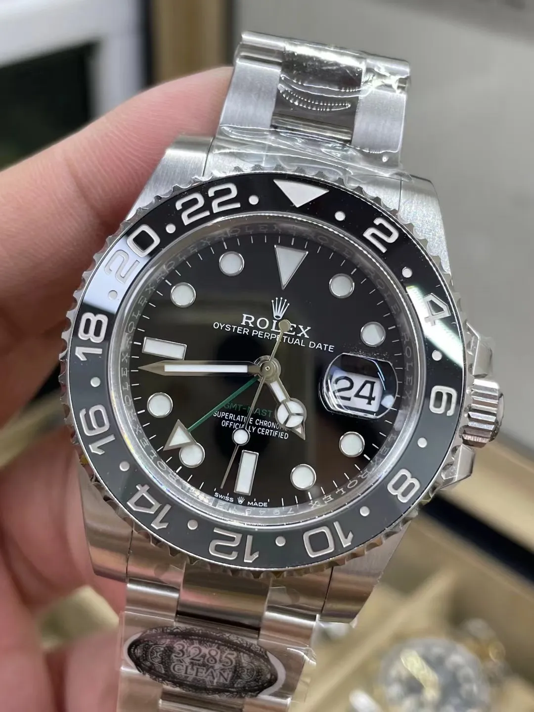 Clean Factory GMT-Master II 126710GRNR Bruce Wayne Black & Gray Ceramic Bezel 904L Oystersteel Oyster Strap DD3285 Movement – Clean Factory Watch | The Best Super Clone Watches Store in China photo 3