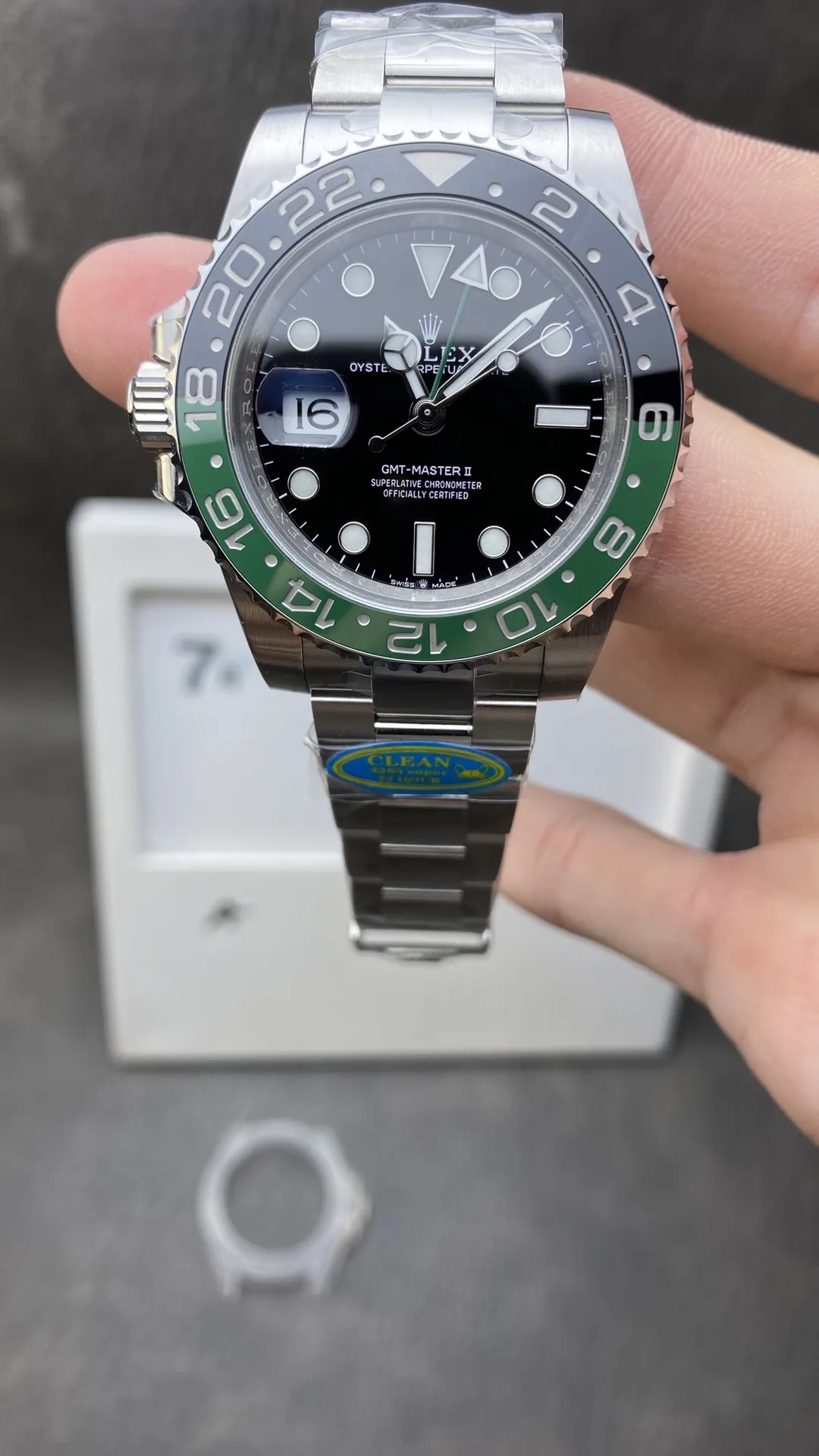 Clean Factory GMT-Master II 126720VTNR Sprite Black & Green Ceramic Bezel Black Dial DD3285 Movement 904L Case & Oyster Bracelet CHS – Clean Factory Watch | The Best Super Clone Watches Store in China