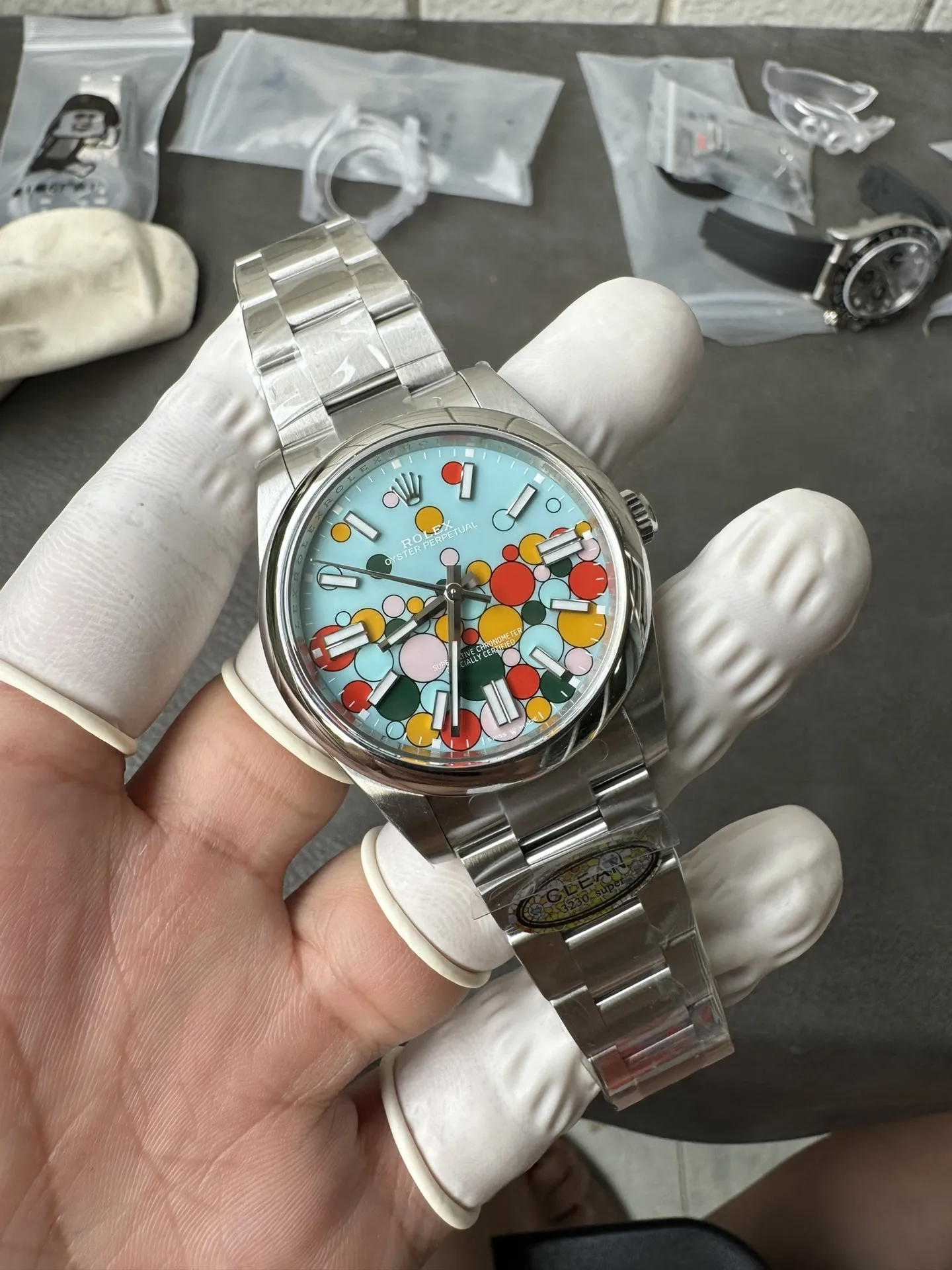 Clean Factory Oyster Perpetual 124300 Celebration Dial CF OP Watch 41mm 904L Steel VR3230 – Clean Factory Watch | The Best Super Clone Watches Store in China photo 2