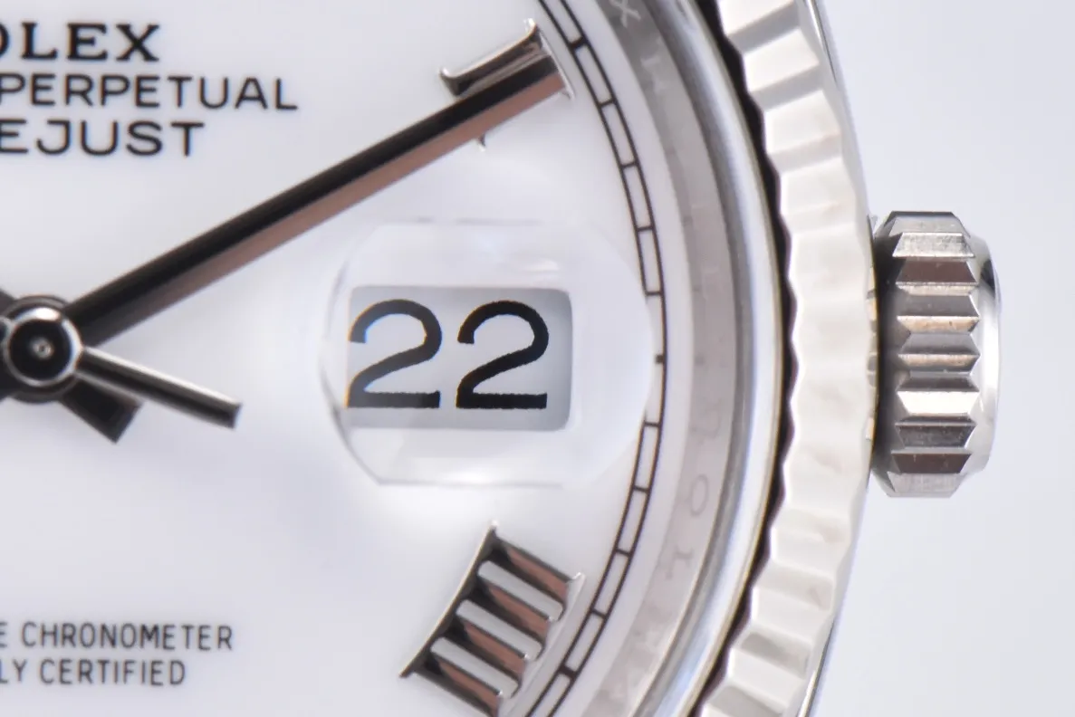 Clean Factory Rolex Datejust 36 White Dial with Roma Hour Markers ShangHai 3235 Movement Jubilee Bracelet – Clean Factory Watch | The Best Super Clone Watches Store in China photo 5