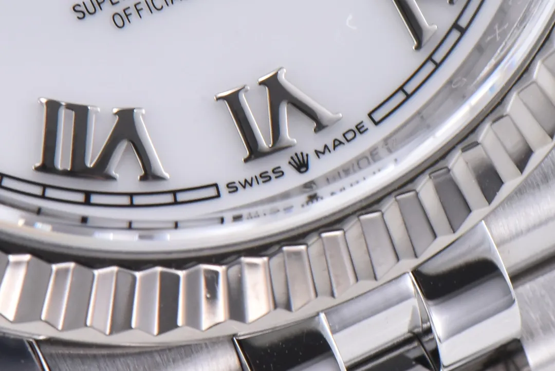 Clean Factory Rolex Datejust 36 White Dial with Roma Hour Markers ShangHai 3235 Movement Jubilee Bracelet – Clean Factory Watch | The Best Super Clone Watches Store in China photo 6