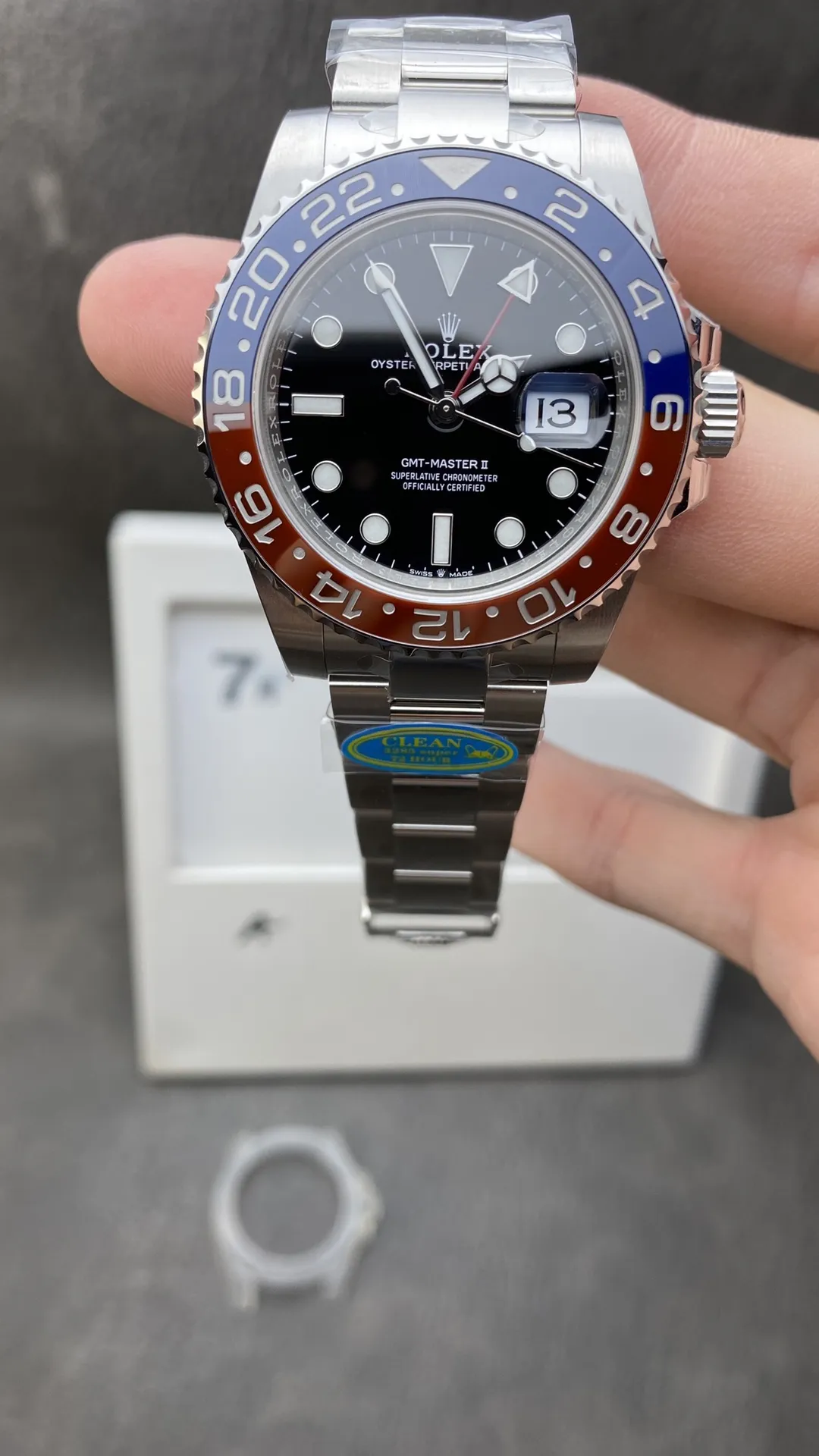Clean Factory Rolex GMT-Master II 126710BLRO Pepsi Blue & Red Ceramic Bezel Black Dial 904L Steel Case & Oystersteel Bracelet DD3285 Caliber CHS – Clean Factory Watch | The Best Super Clone Watches Store in China