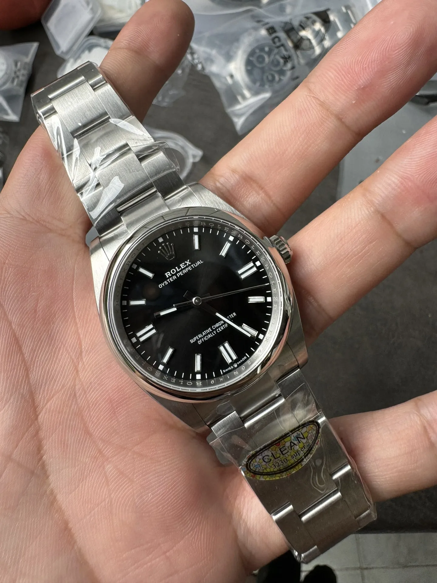 Clean Factory Rolex Oyster Perpetual 126000 36mm 904L Steel Black Dial VR3230 Movement – Clean Factory Watch | The Best Super Clone Watches Store in China photo 3
