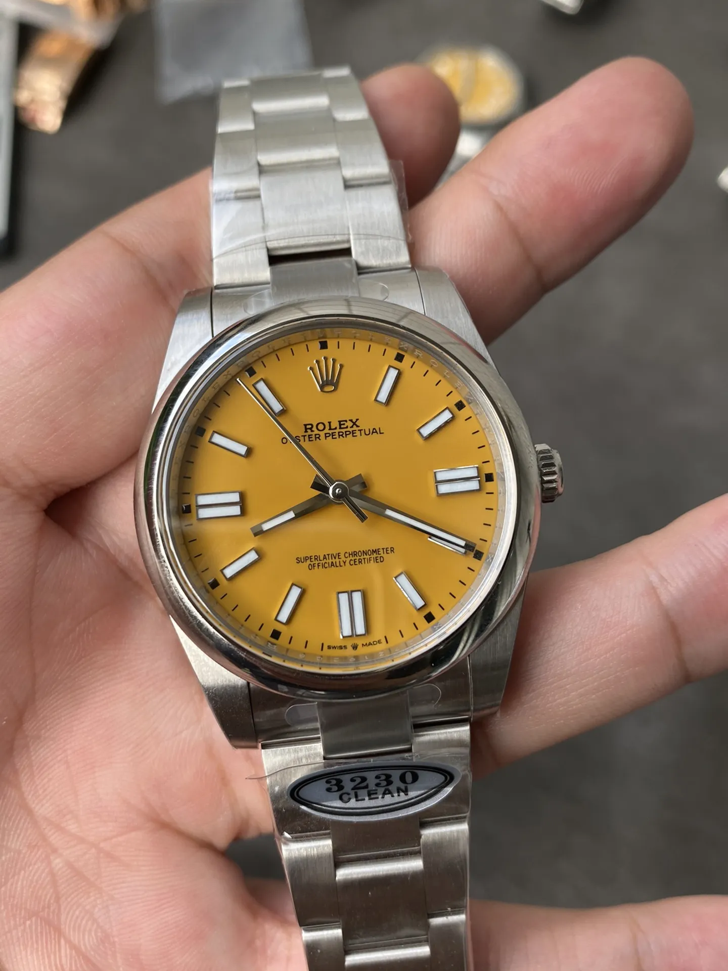 Clean Factory Rolex Oyster Perpetual 126000 36mm Yellow Dial 904L Steel VR3230 Movement – Clean Factory Watch | The Best Super Clone Watches Store in China