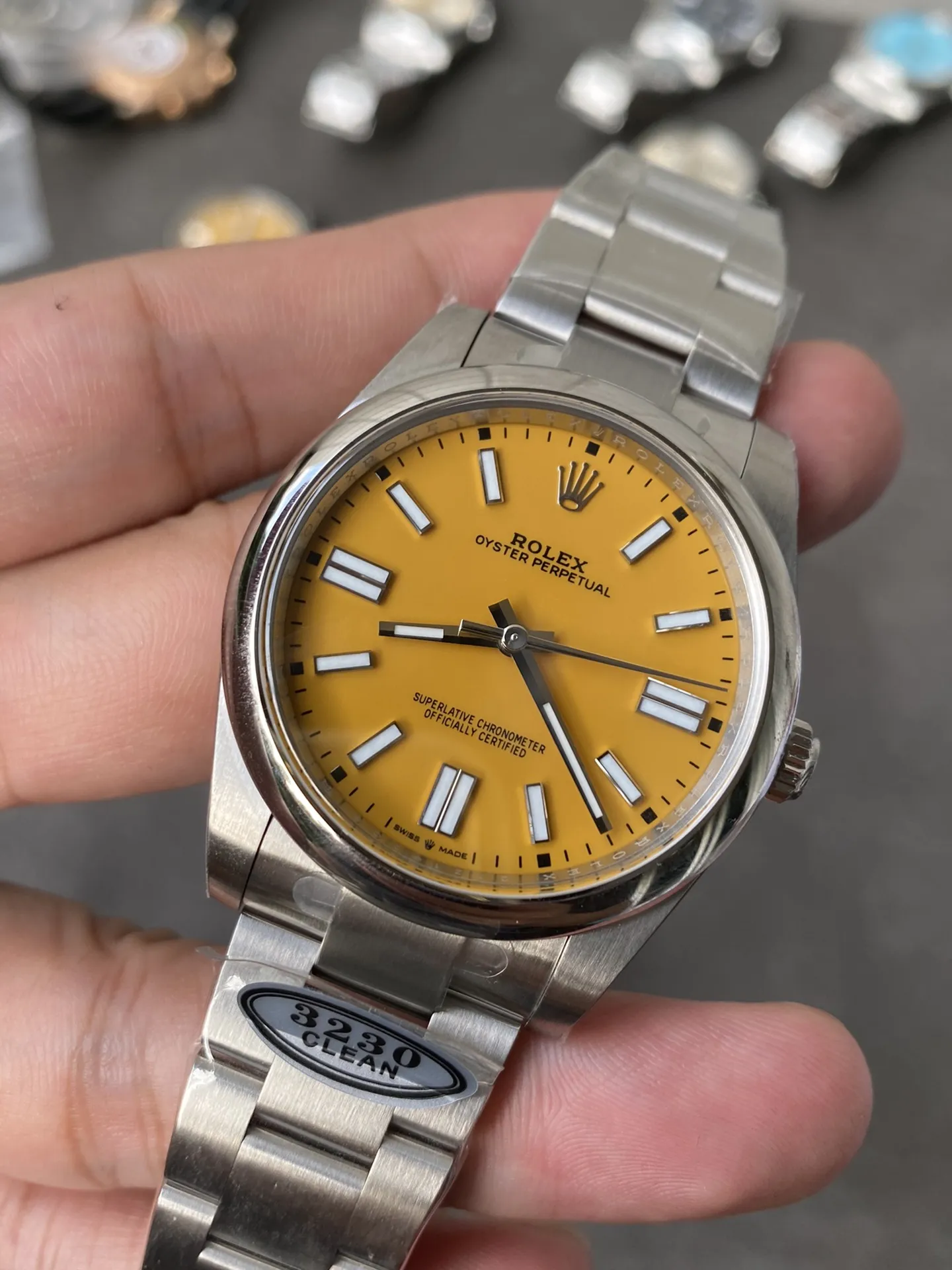 Clean Factory Rolex Oyster Perpetual 126000 36mm Yellow Dial 904L Steel VR3230 Movement – Clean Factory Watch | The Best Super Clone Watches Store in China photo 4