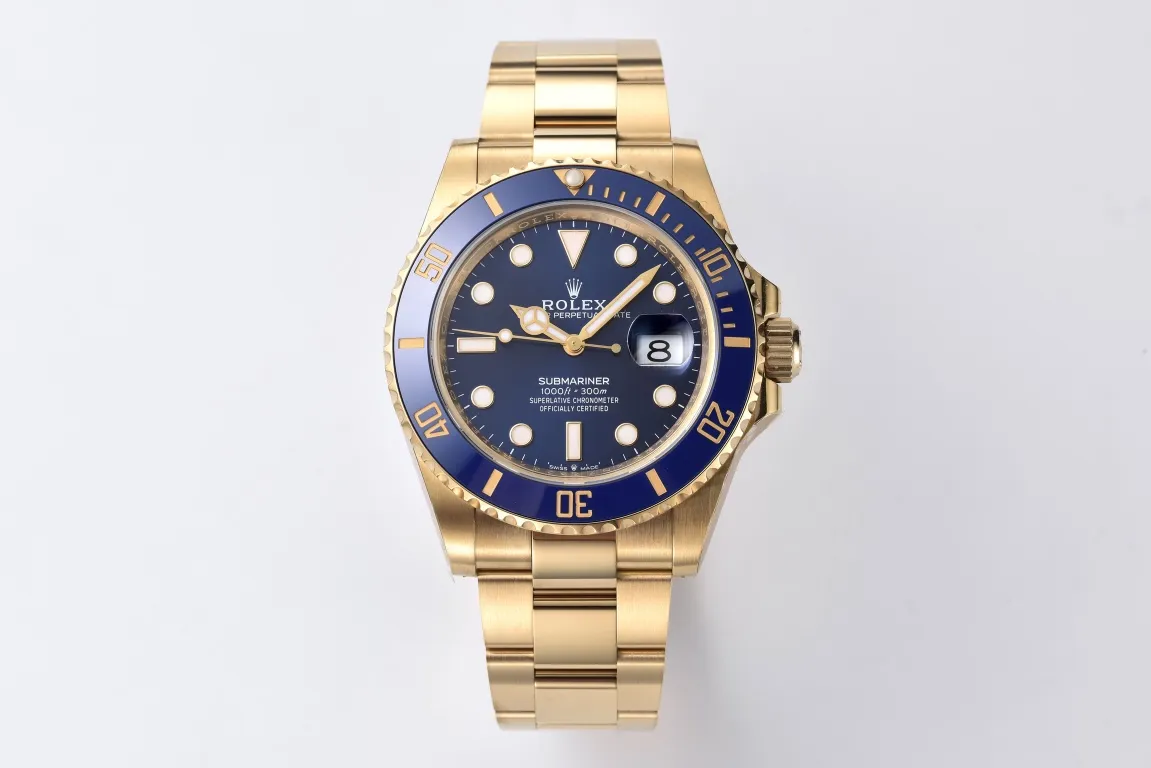 Clean Factory Rolex Submariner 126618LB 41mm Blue Dial & Ceramic Bezel Full Yellow Gold Plated Case & Oyster Bracelet SH3235 Movement – Clean Factory Watch | The Best Super Clone Watches Store in China photo 2