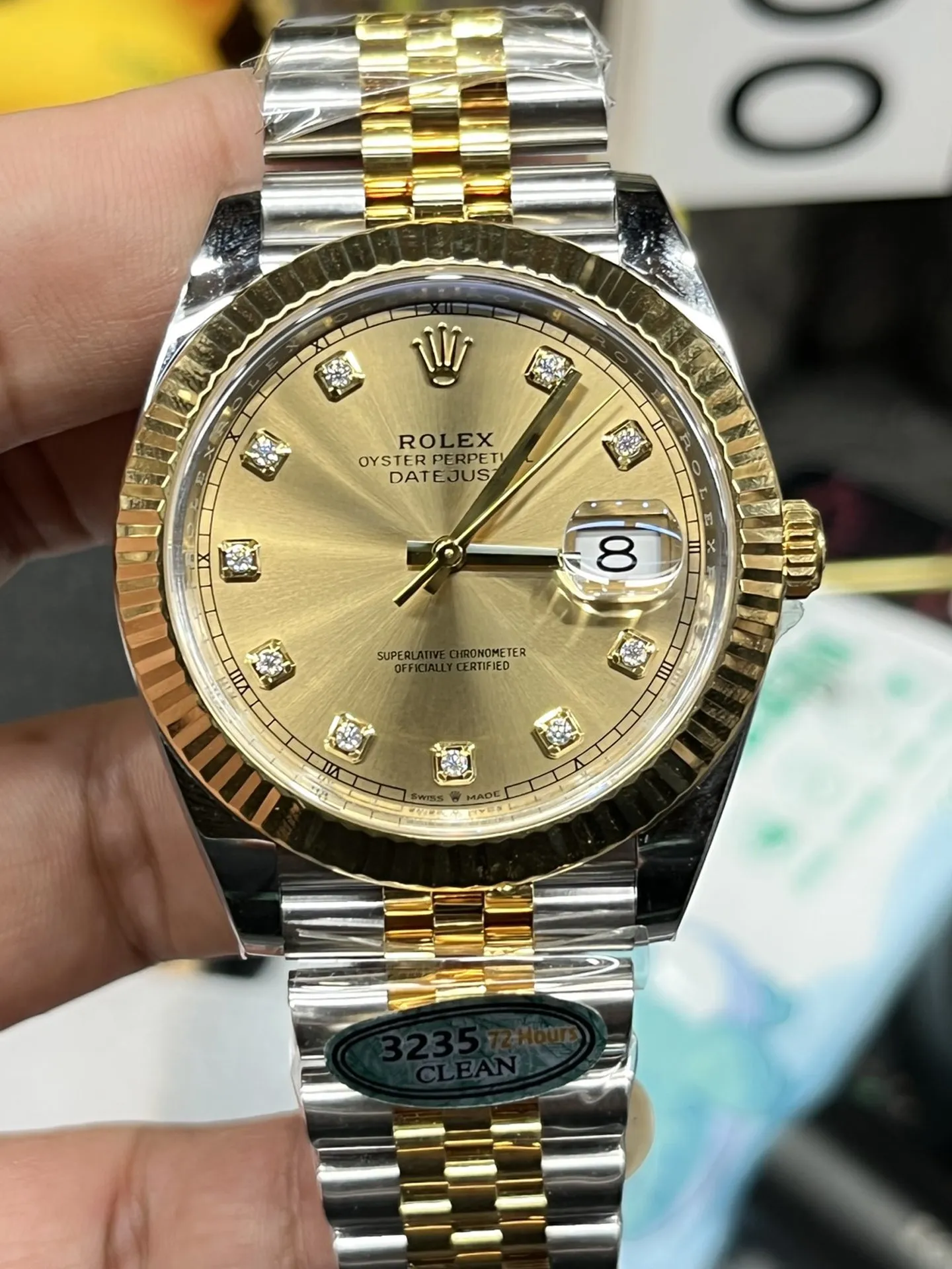 Clean Factory Watch Datejust 36 126233 Yellow Gold Dial & Bezel Diamonds Hour Markers Two Tone Jubilee Bracelet 3235 Caliber – Clean Factory Watch | The Best Super Clone Watches Store in China