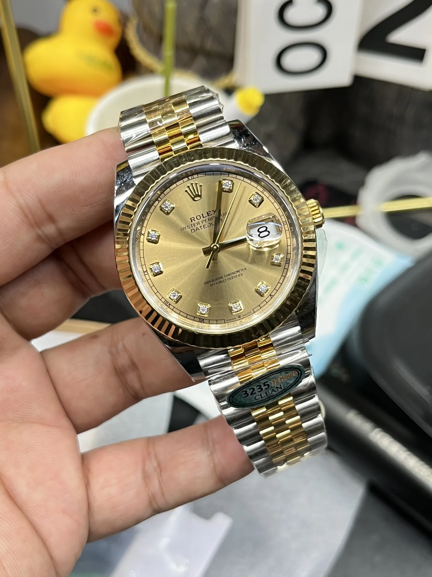 Clean Factory Watch Datejust 36 126233 Yellow Gold Dial & Bezel Diamonds Hour Markers Two Tone Jubilee Bracelet 3235 Caliber – Clean Factory Watch | The Best Super Clone Watches Store in China photo 3