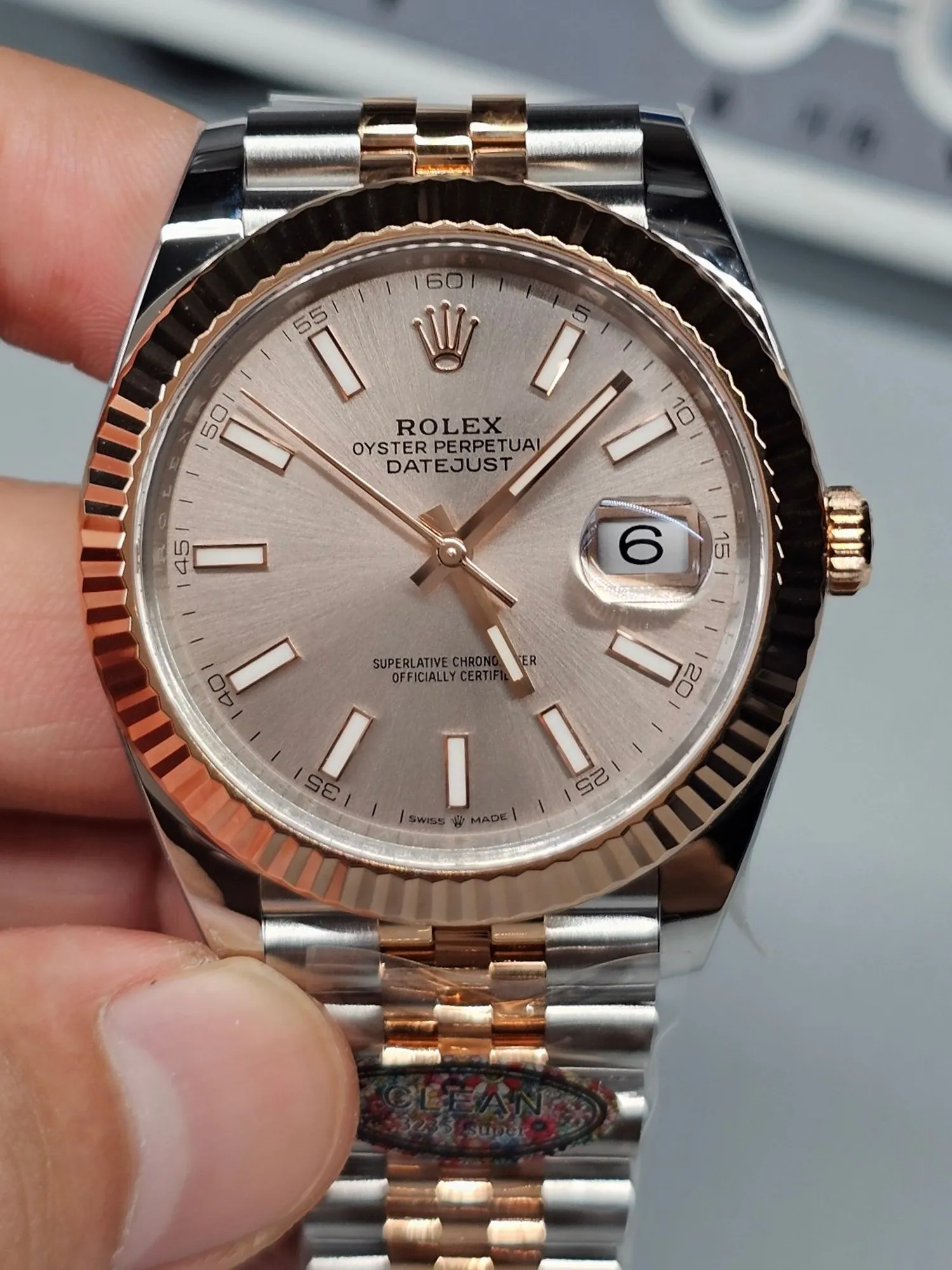 Clean Factory Watch Datejust 41 126331 Pink Dial Rose Gold Fluted Bezel Rose Gold and Oystersteel Two Tone Jubilee Bracelet SH3235 Movement – Clean Factory Watch | The Best Super Clone Watches Store in China