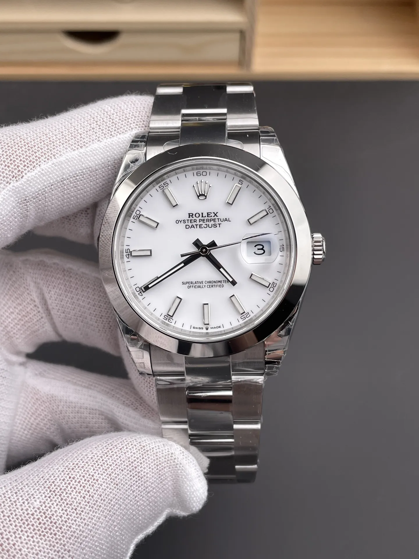 Clean Factory Watch Datejust 41 Ref 126300 White Dial Smooth Bezel 904L Steel Case & Oyster Bracelet DanDong 3235 Movement 72 Hours PW – Clean Factory Watch | The Best Super Clone Watches Store in China photo 2