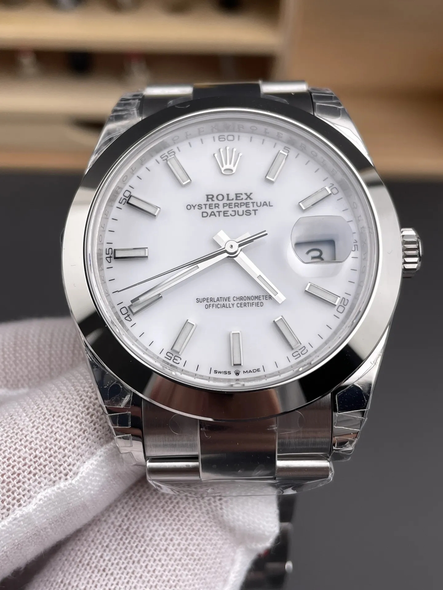 Clean Factory Watch Datejust 41 Ref 126300 White Dial Smooth Bezel 904L Steel Case & Oyster Bracelet DanDong 3235 Movement 72 Hours PW – Clean Factory Watch | The Best Super Clone Watches Store in China photo 4