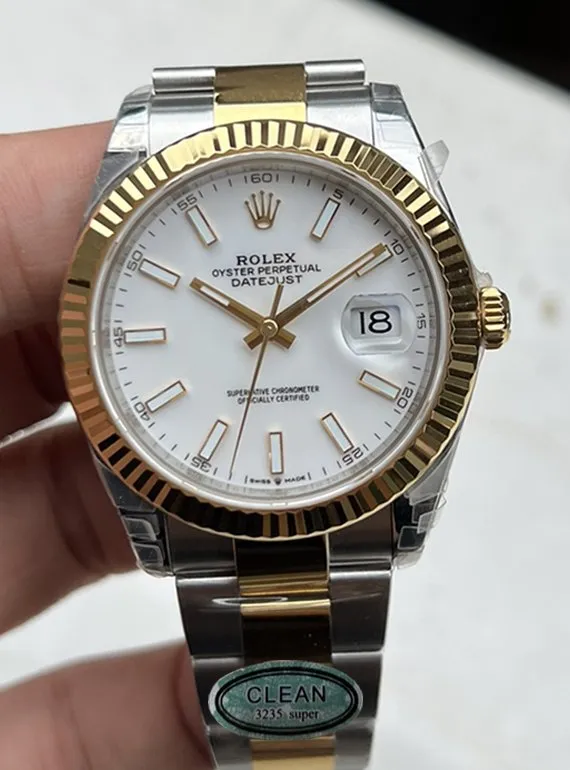 Clean Factory Watch Datejust 41mm M126333-0015 White Dial Yellow Gold and Steel Oyster Bracelet SH3235 Movement – Clean Factory Watch | The Best Super Clone Watches Store in China