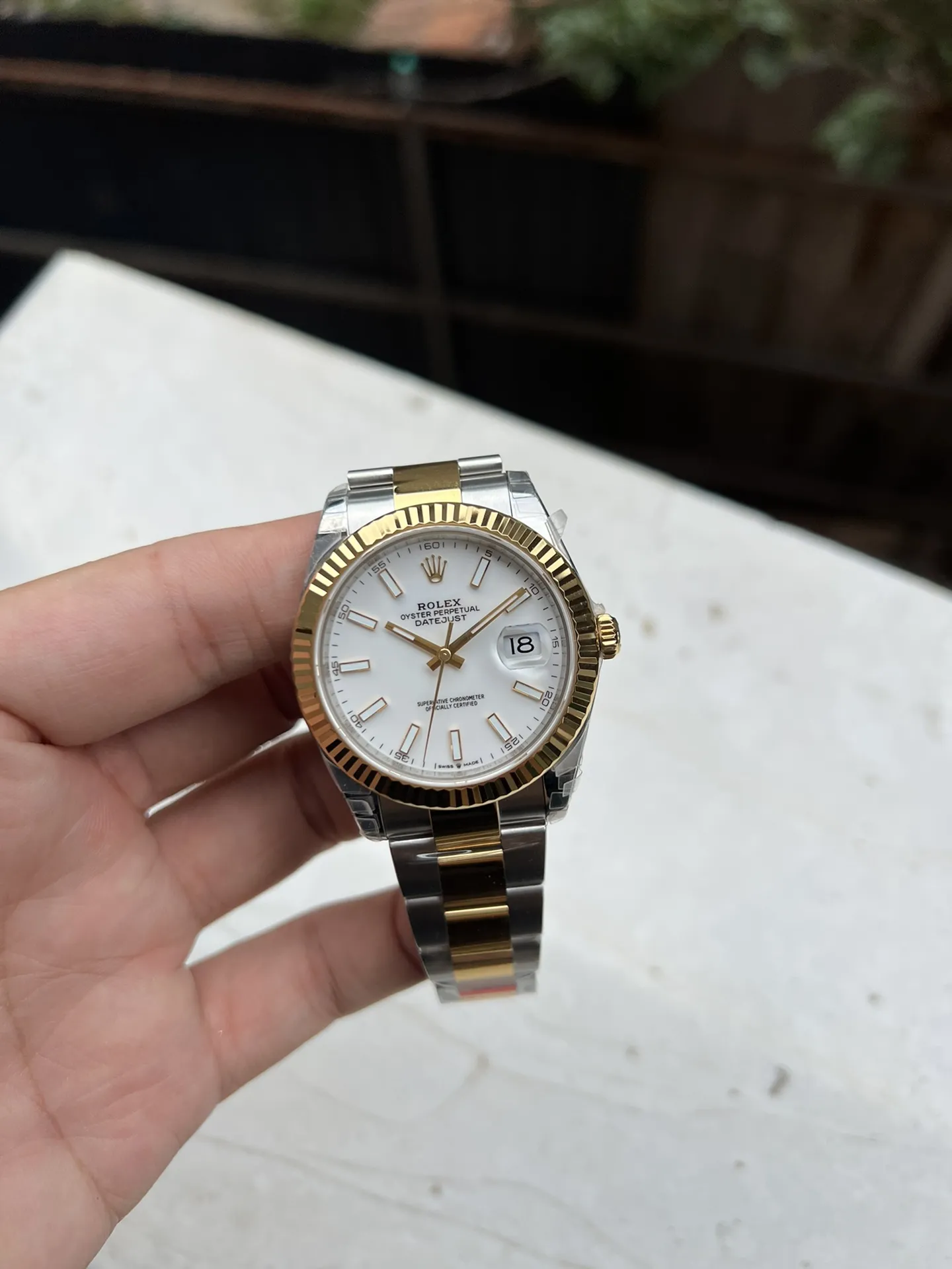Clean Factory Watch Datejust 41mm M126333-0015 White Dial Yellow Gold and Steel Oyster Bracelet SH3235 Movement – Clean Factory Watch | The Best Super Clone Watches Store in China photo 2