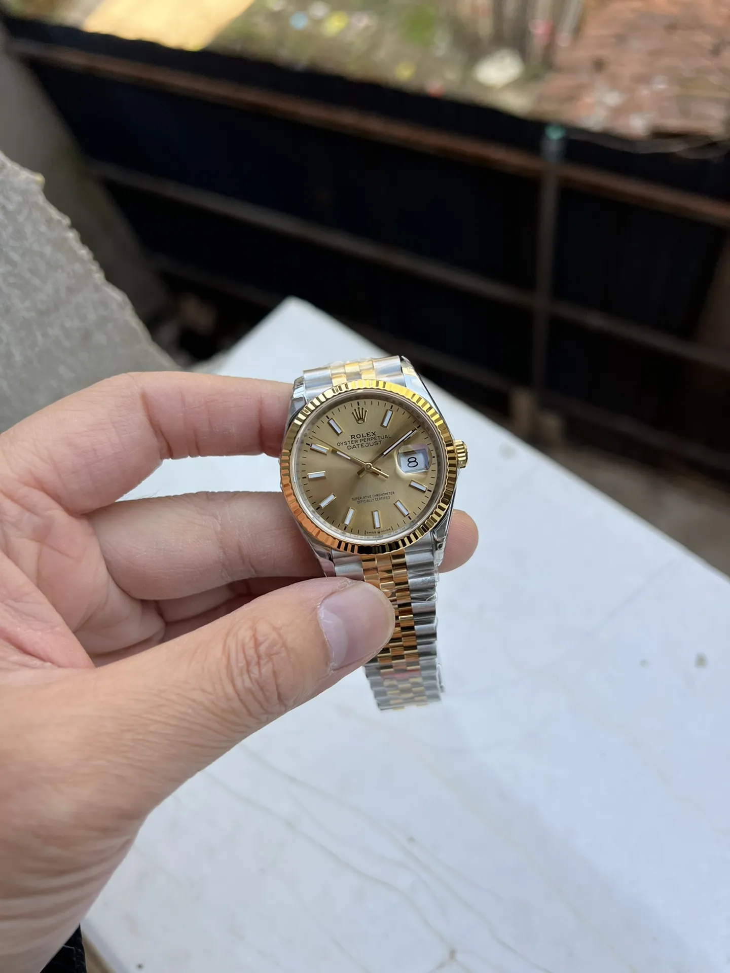 Clean Factory Watch Datejust 41mm Ref 126333 Oystersteel and Yellow Gold Black Dial with Diamonds Indexes Super Clone 3235 Movement – Clean Factory Watch | The Best Super Clone Watches Store in China photo 2
