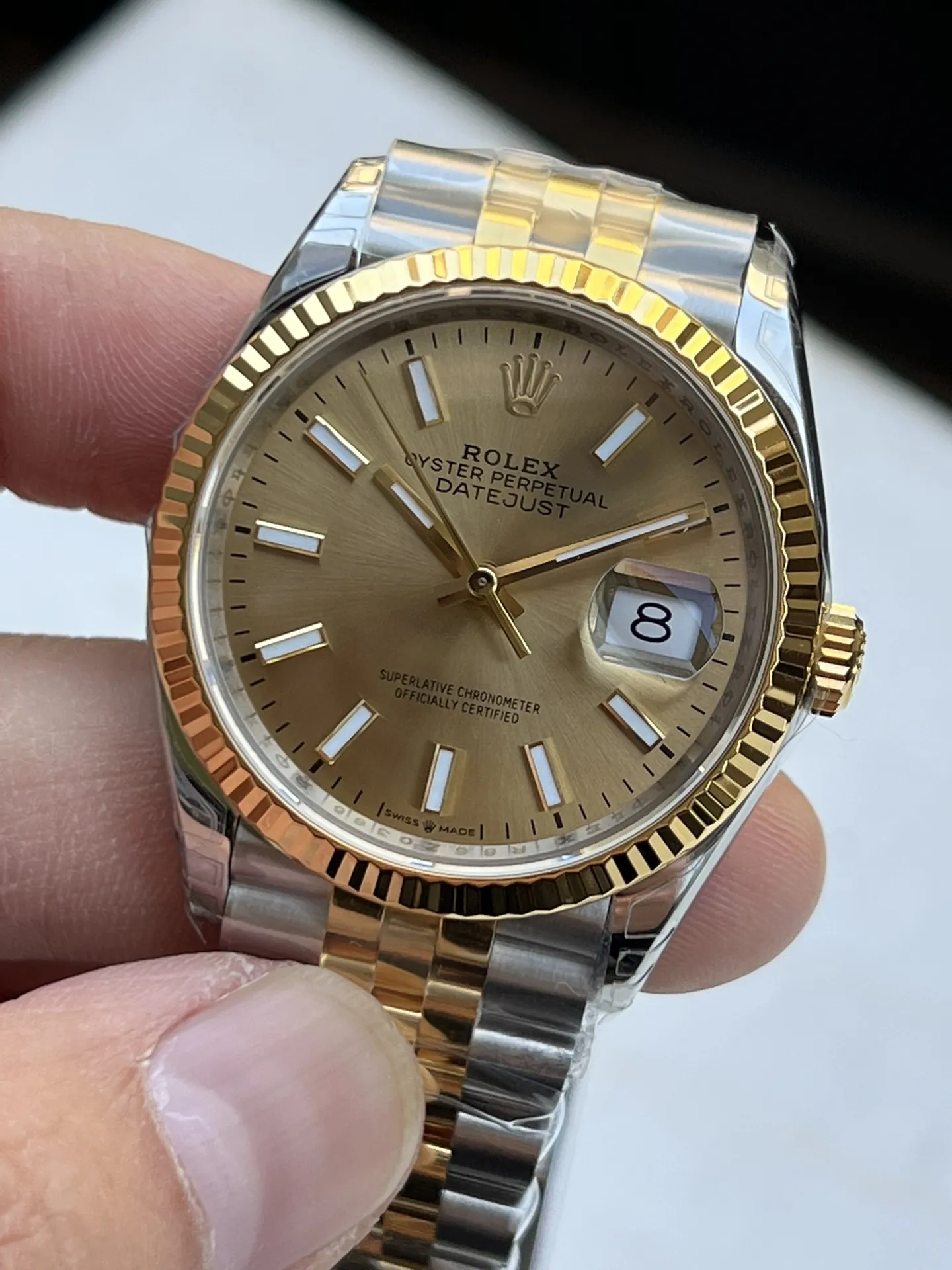 Clean Factory Watch Datejust 41mm Ref 126333 Oystersteel and Yellow Gold Black Dial with Diamonds Indexes Super Clone 3235 Movement – Clean Factory Watch | The Best Super Clone Watches Store in China photo 3
