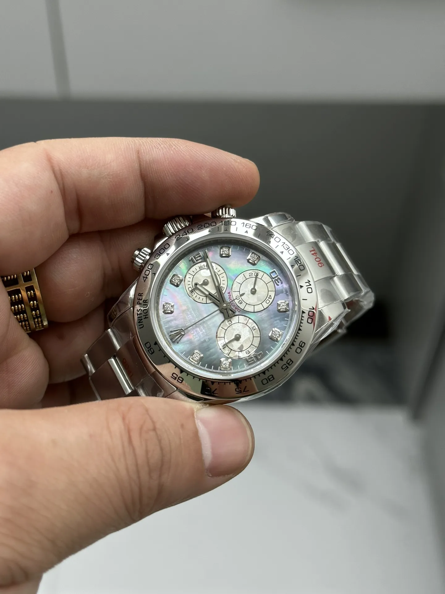 Clean Factory Watch Daytona 116509 Black Mother of Pearl Dial Diamond Hors Markers SuperClone 4130 Movement – Clean Factory Watch | The Best Super Clone Watches Store in China photo 9