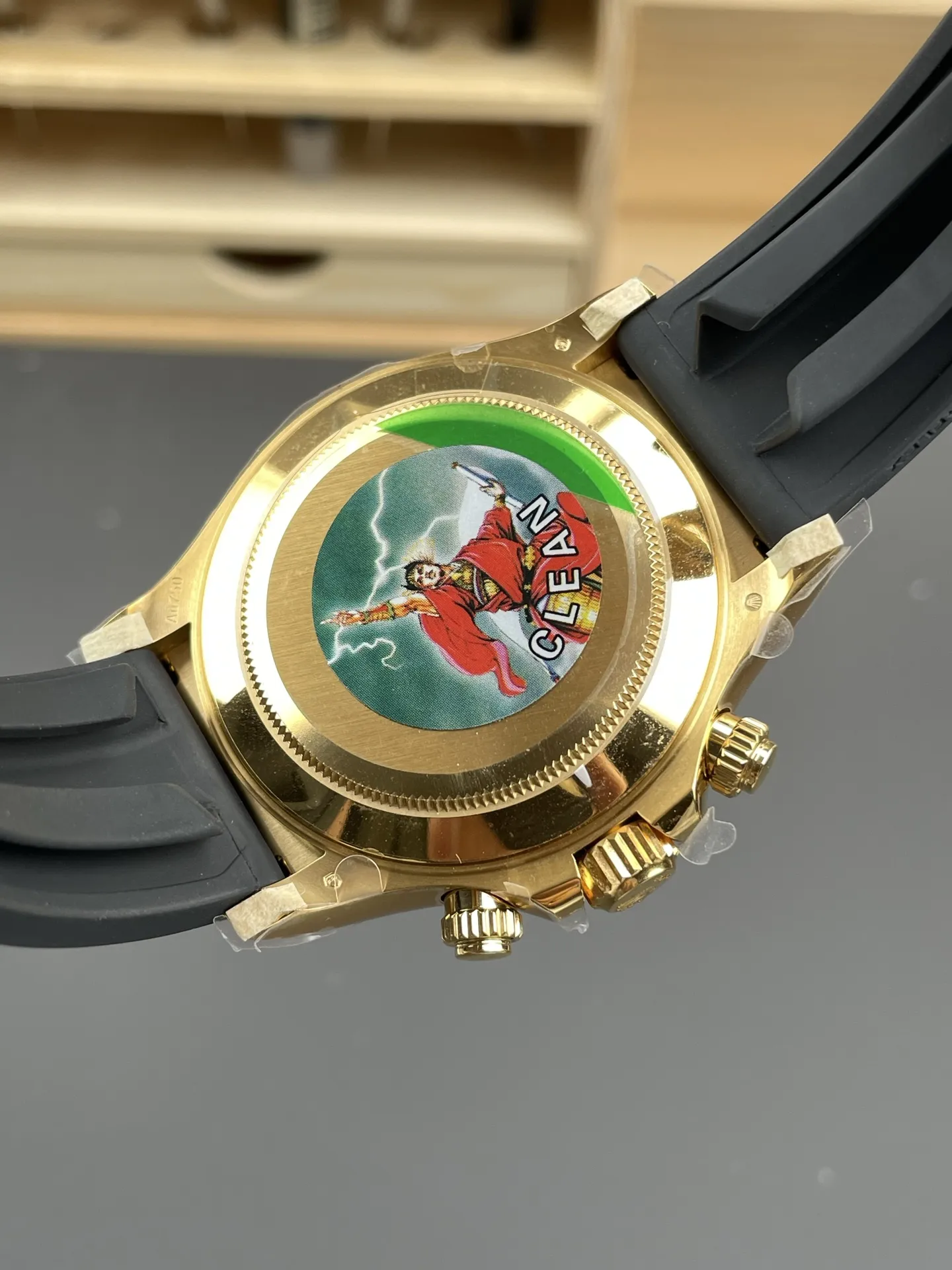 Clean Factory Watch Daytona 116518LN Meteorite Dial Black Chrono Sub-Dial Yellow Gold Case Oysterflex Strap DD4130 Movement – Clean Factory Watch | The Best Super Clone Watches Store in China photo 7