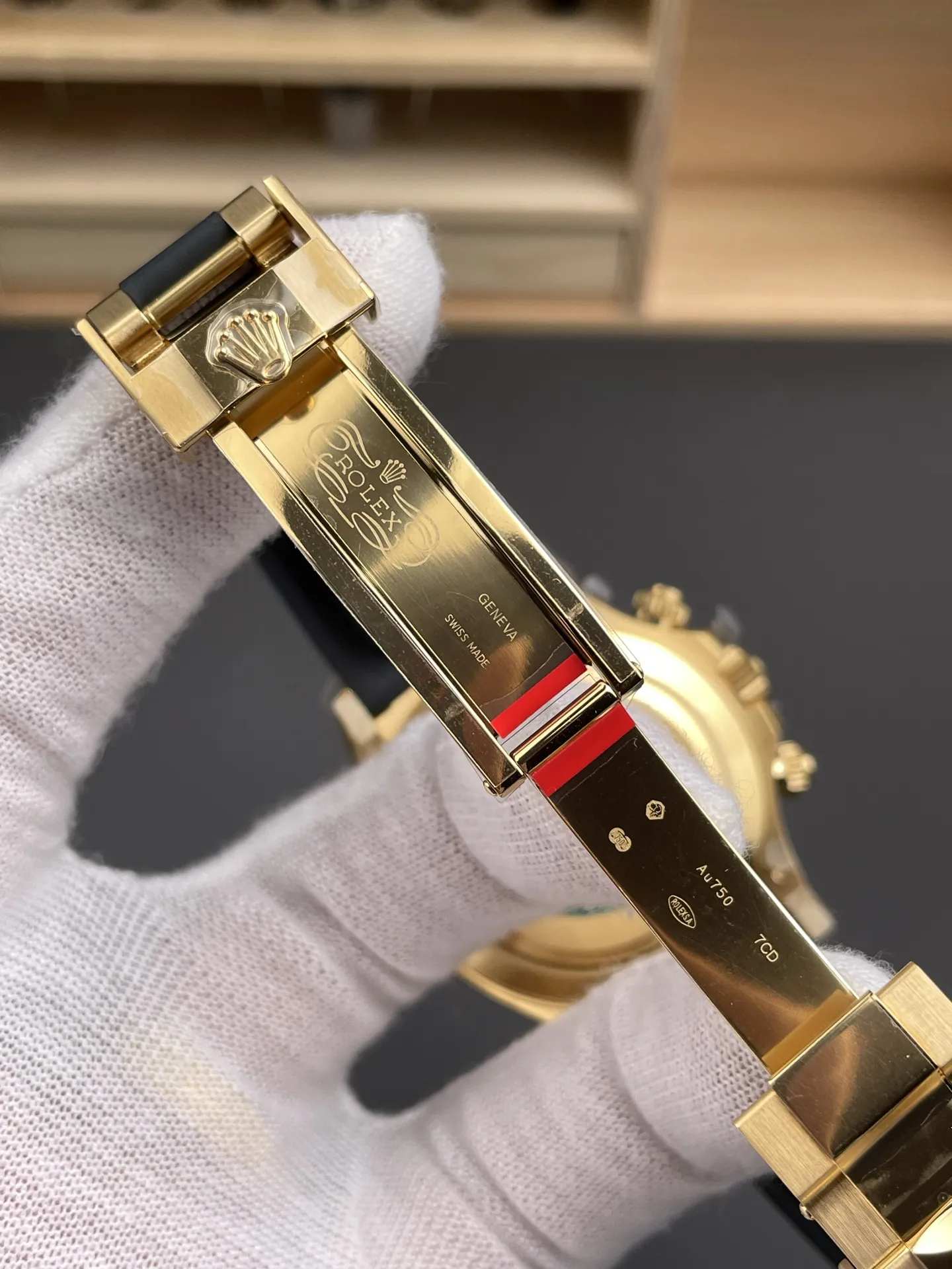 Clean Factory Watch Daytona 116518LN Meteorite Dial Black Chrono Sub-Dial Yellow Gold Case Oysterflex Strap DD4130 Movement – Clean Factory Watch | The Best Super Clone Watches Store in China photo 8