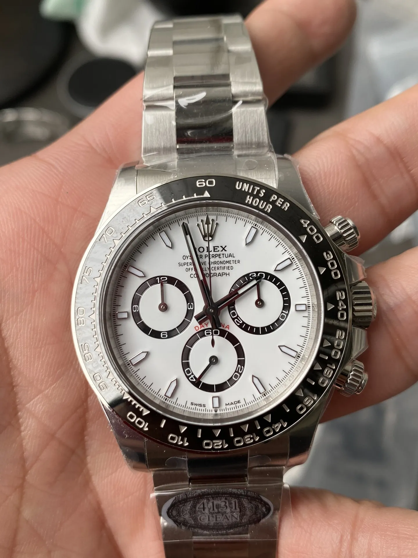 Clean Factory Watch Daytona Panda 126500LN White Dial Black Cerachrom Bezel photo 2