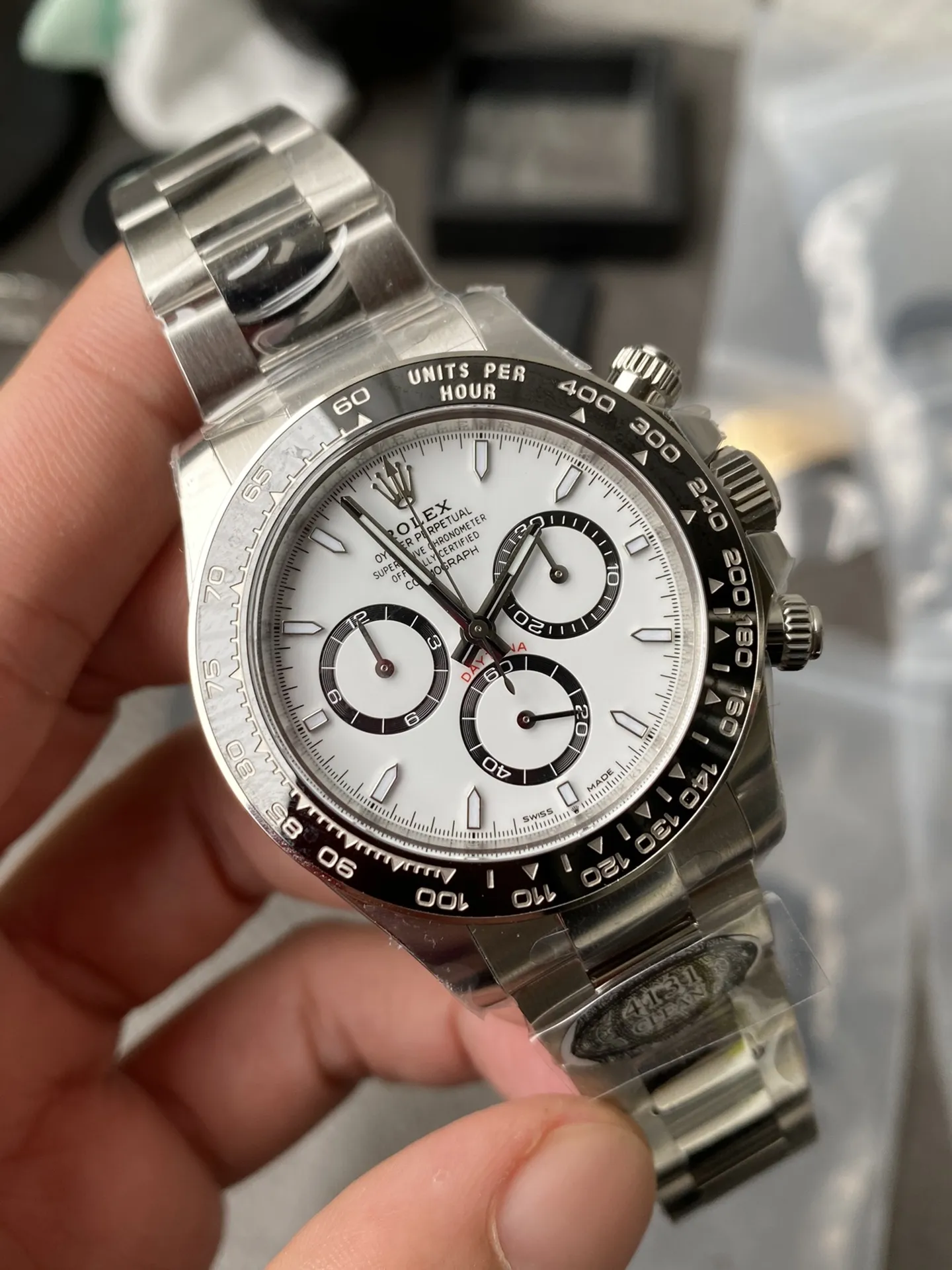 Clean Factory Watch Daytona Panda 126500LN White Dial Black Cerachrom Bezel photo 3