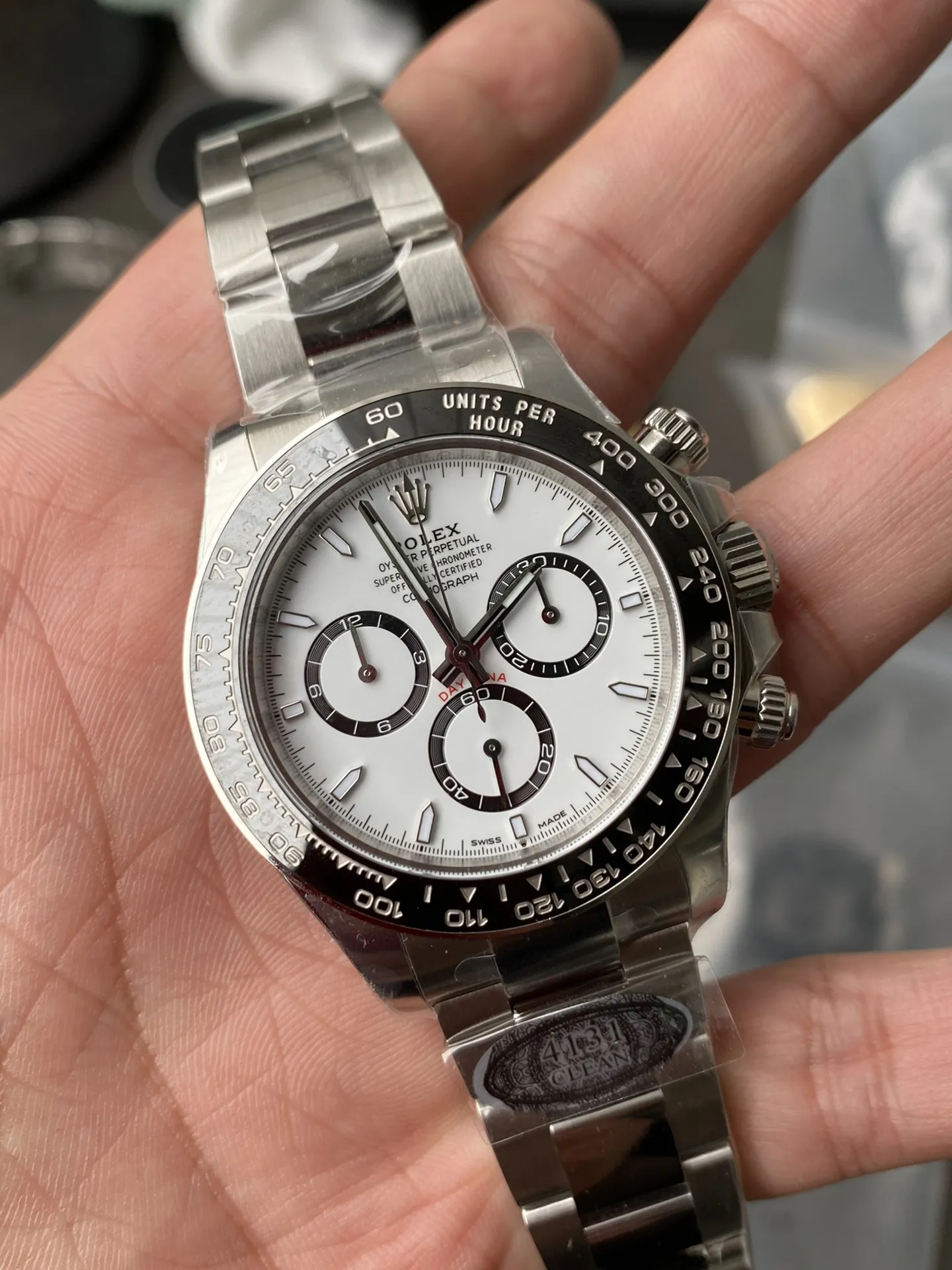 Clean Factory Watch Daytona Panda 126500LN White Dial Black Cerachrom Bezel photo 4