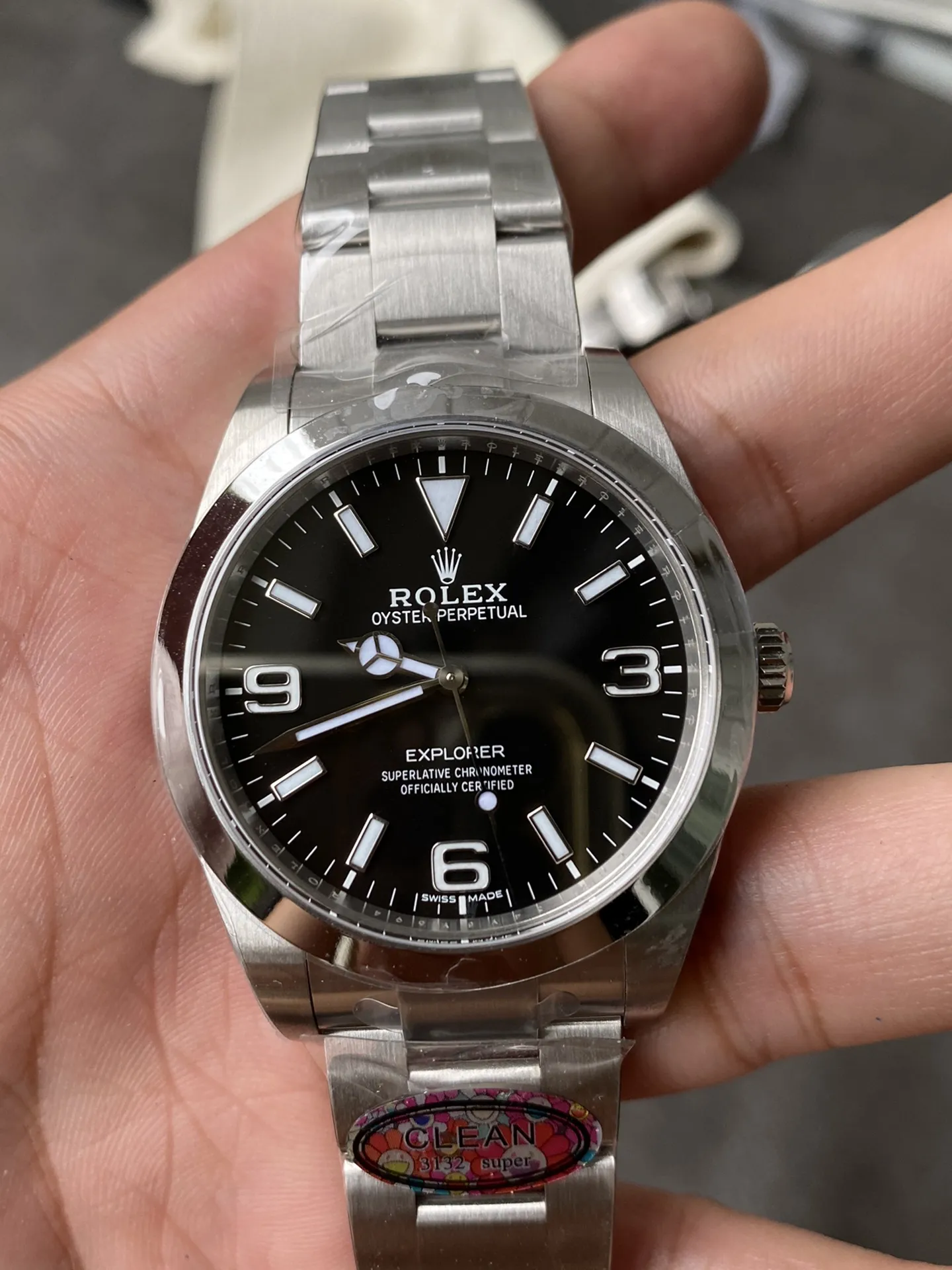 Clean Factory Watch Explorer I 214270 39mm Black Dial 904L OysterSteel Case Oyster Bracelet VR3132 Movement – Clean Factory Watch | The Best Super Clone Watches Store in China