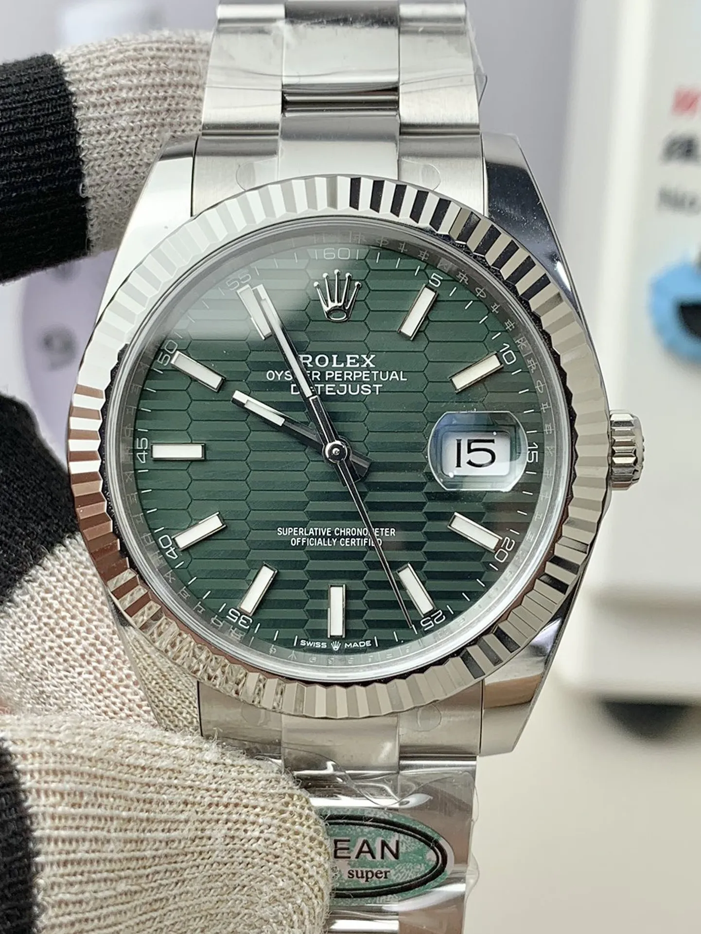 Clean Factory Watch Rolex Datejust 41 M126334-0029 Green Fluted Motif Dial Fluted Bezel 904L Steel Material Oyster Bracelet SH3235 Cabiler – Clean Factory Watch | The Best Super Clone Watches Store in China