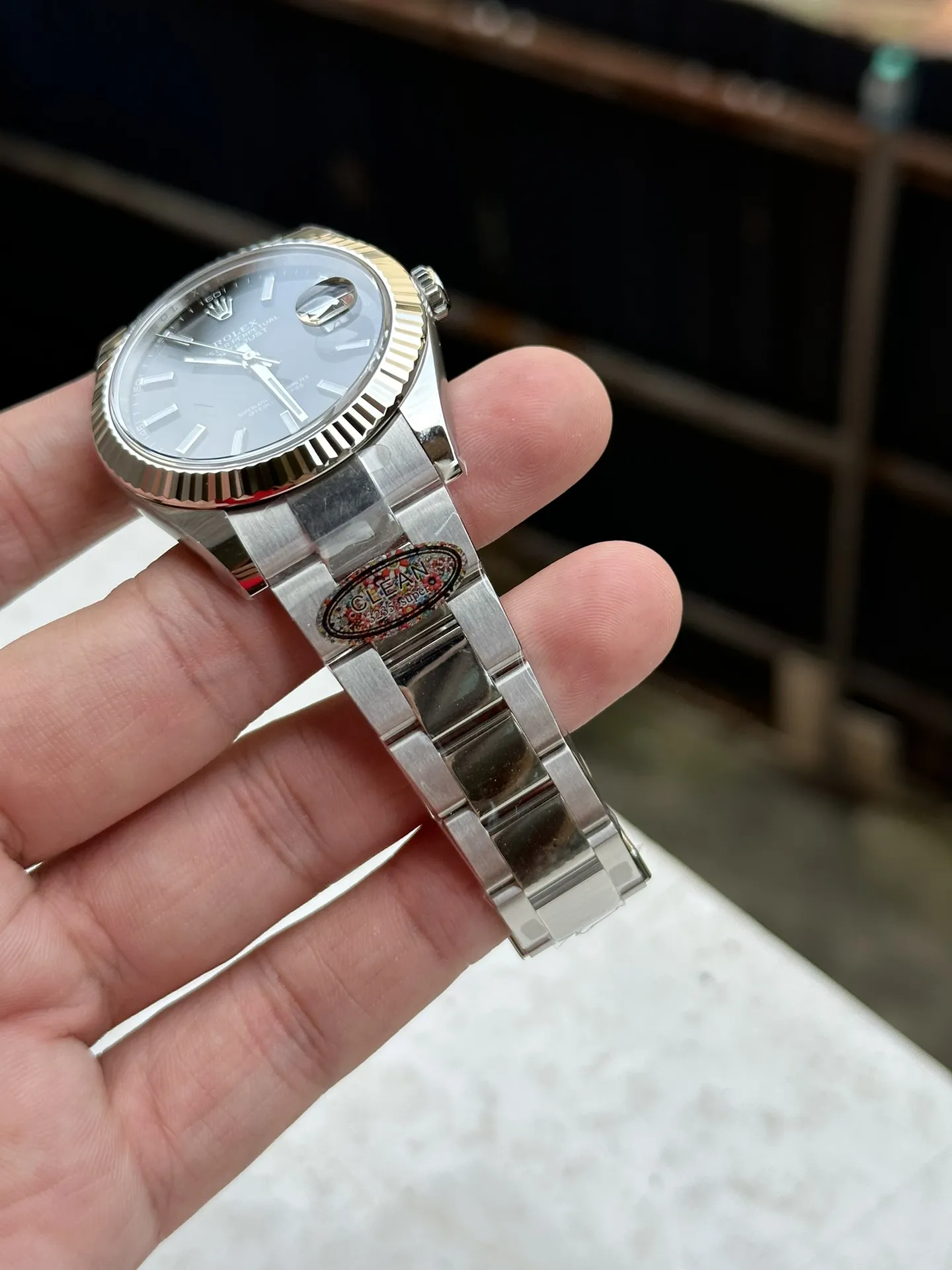 Clean Factory Watch Rolex Datejust 41mm 126334 Black Dial Fluted Bezel Luminous Hour Markers Oyster Bracelet SH3235 Movement – Clean Factory Watch | The Best Super Clone Watches Store in China photo 8