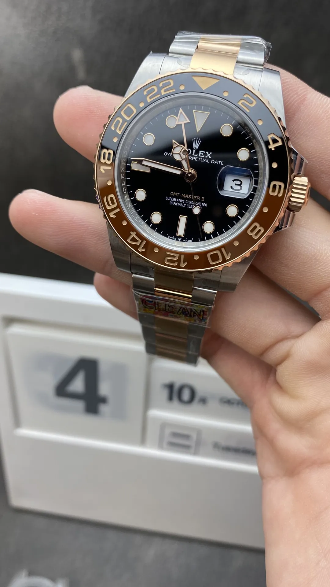 Clean Factory Watch Root Beer GMT-Master II 126711CHNR Black & Brown Ceramic Black Dial RG & Steel Two Tone Bracelet Super Clone 3285 Movement – Clean Factory Watch | The Best Super Clone Watches Store in China