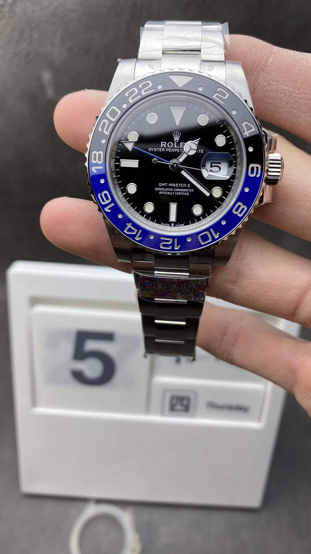 Clean Factory Watch Store Rolex Batman GMT-Master II 126710BLNR Black Dial Blue & Black Ceramic Bezel 904L Steel Oyster Bracelet SA3285 Movement – Clean Factory Watch | The Best Super Clone Watches Store in China