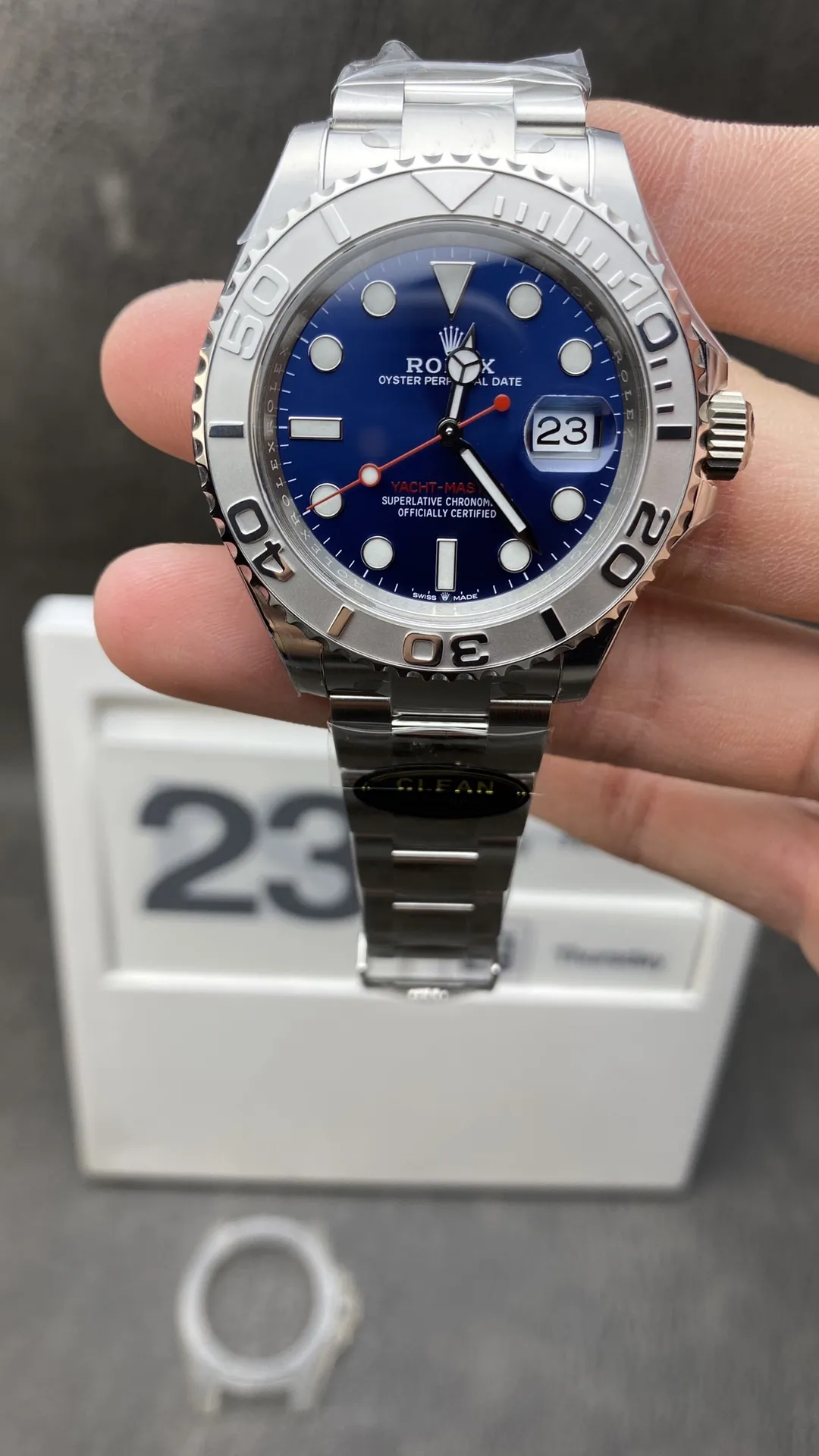 Clean Factory Watch Yacht-Master 126622 Blue Dial with Red Second Hand 904L Stainless Steel Case & Oyster Steel Bracelet VR3235 Movement – Clean Factory Watch | The Best Super Clone Watches Store in China