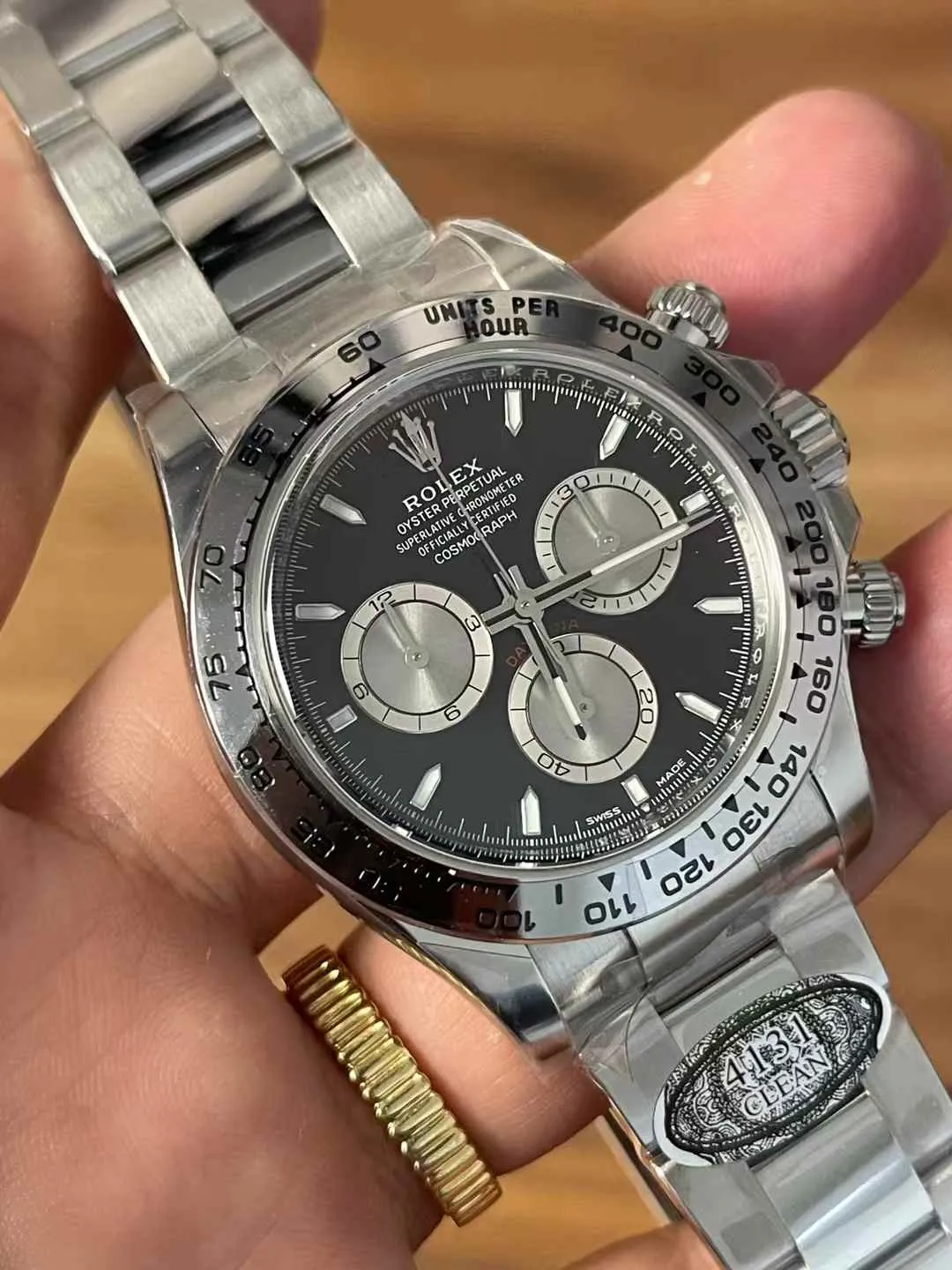 Clean Factory Watches Daytona 126509 Black Dial Blue Luminous Hour Markers Silver Chrono Sub-Dial 904L Steel Case Oyster Bracelet SH4131 Movement – Clean Factory Watch | The Best Super Clone Watches Store in China photo 2