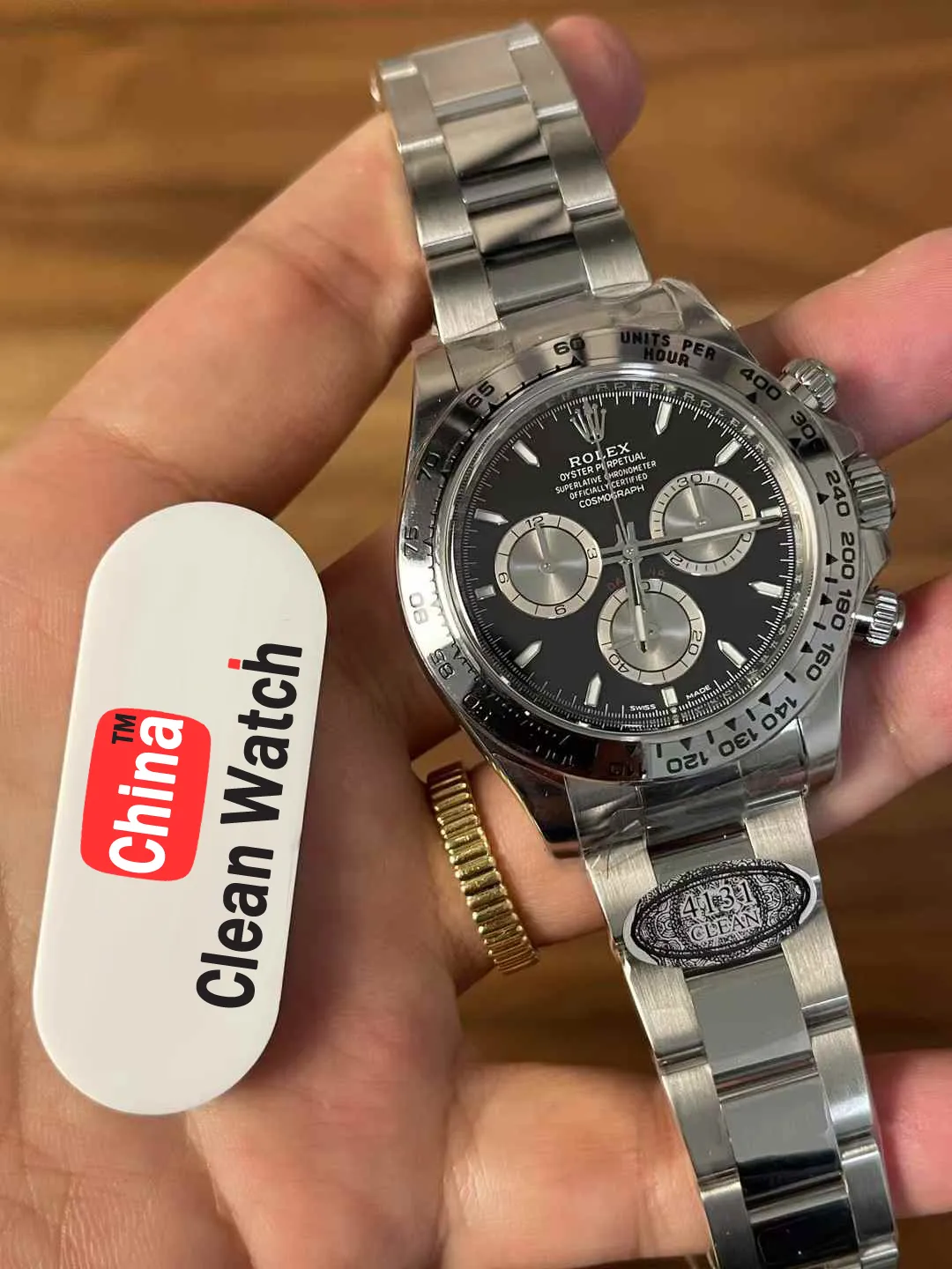 Clean Factory Watches Daytona 126509 Black Dial Blue Luminous Hour Markers Silver Chrono Sub-Dial 904L Steel Case Oyster Bracelet SH4131 Movement – Clean Factory Watch | The Best Super Clone Watches Store in China photo 9