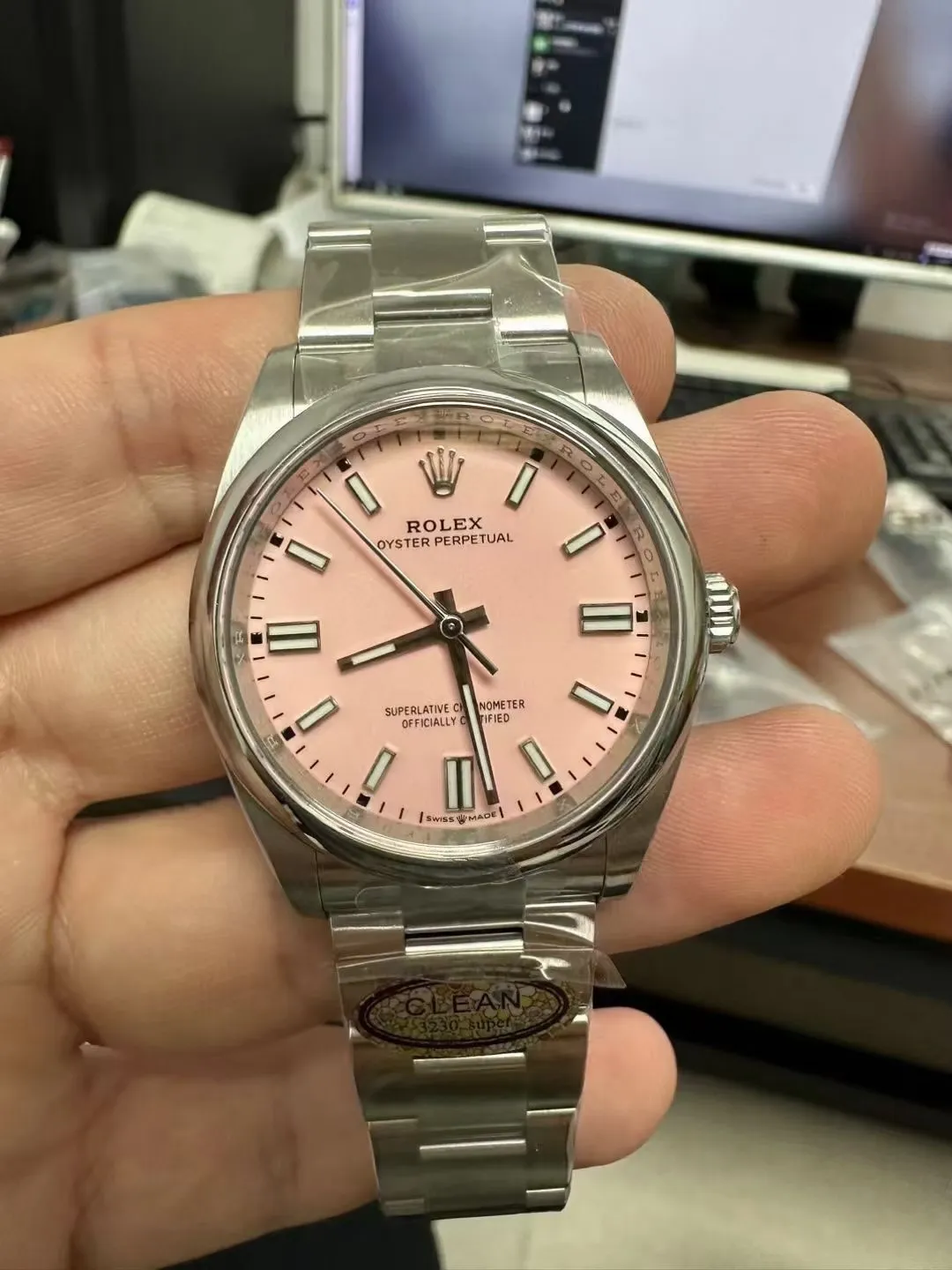 Clean Factory Watches Oyster Perpetual 126000 CF OP 36mm 904L Steel Pink Dial VR3230 Movement – Clean Factory Watch | The Best Super Clone Watches Store in China