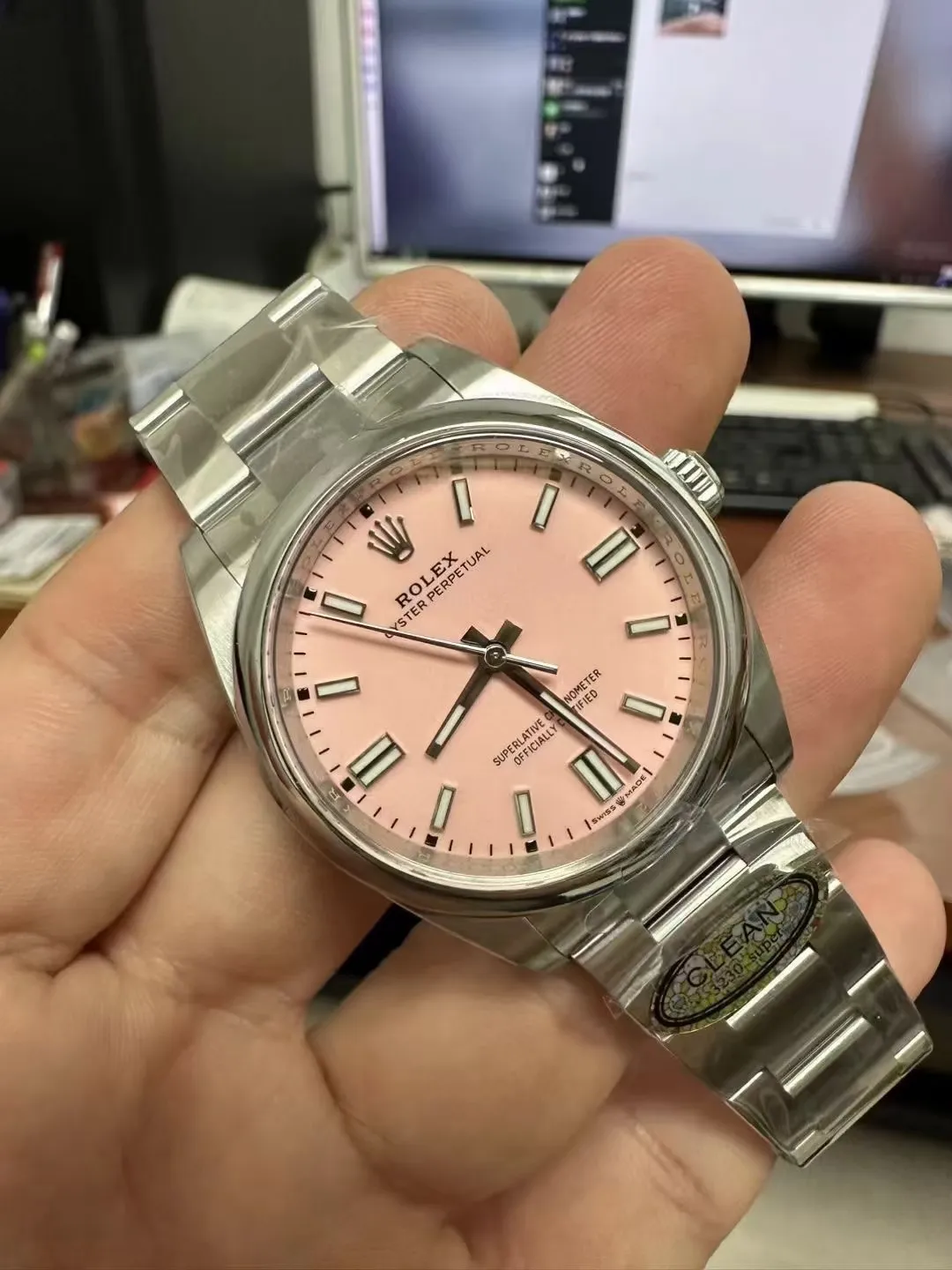 Clean Factory Watches Oyster Perpetual 126000 CF OP 36mm 904L Steel Pink Dial VR3230 Movement – Clean Factory Watch | The Best Super Clone Watches Store in China photo 2