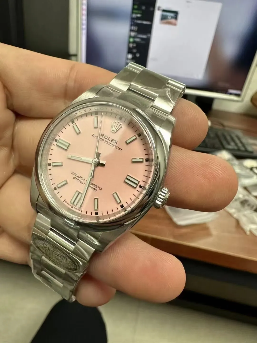 Clean Factory Watches Oyster Perpetual 126000 CF OP 36mm 904L Steel Pink Dial VR3230 Movement – Clean Factory Watch | The Best Super Clone Watches Store in China photo 4