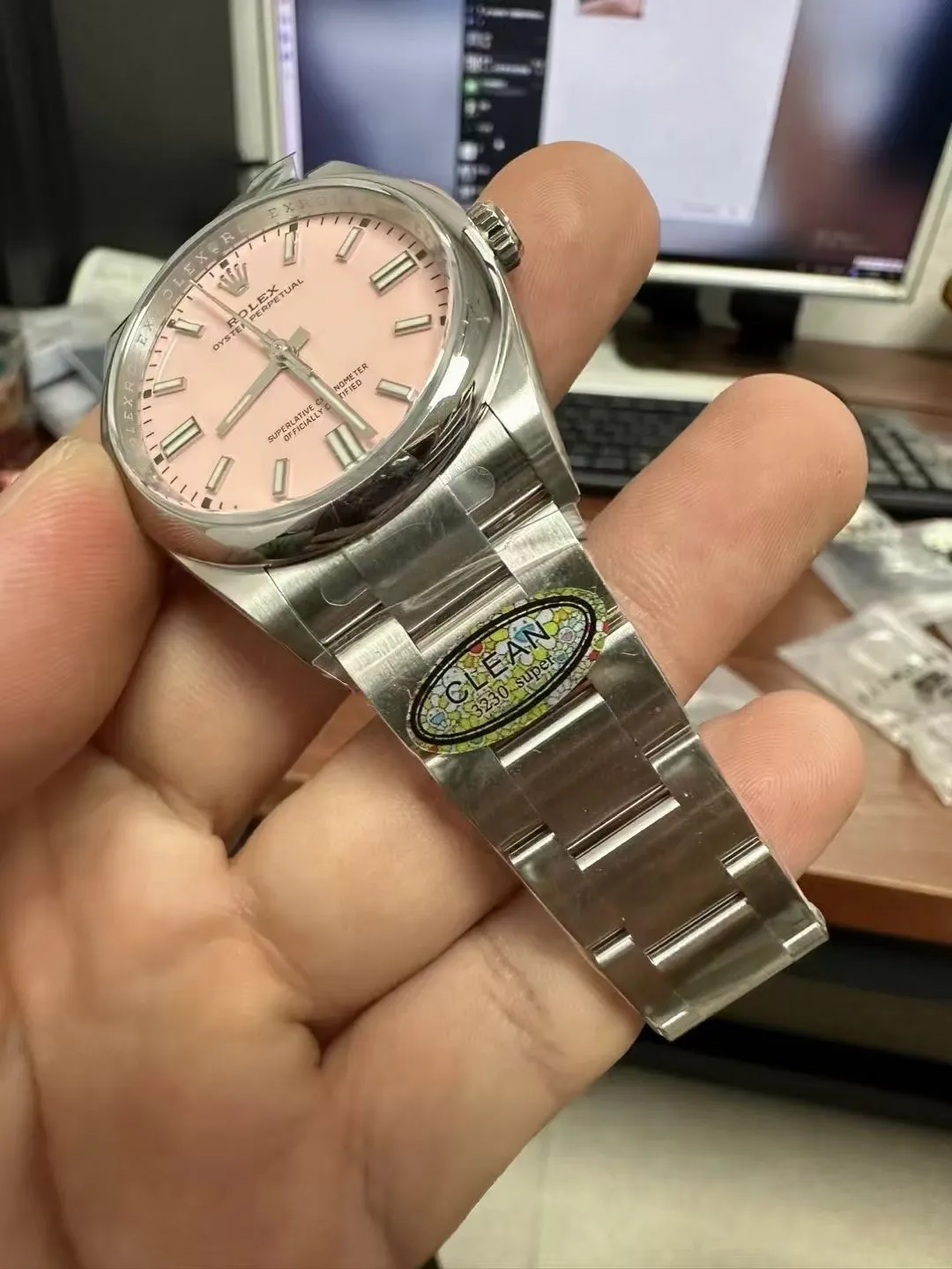 Clean Factory Watches Oyster Perpetual 126000 CF OP 36mm 904L Steel Pink Dial VR3230 Movement – Clean Factory Watch | The Best Super Clone Watches Store in China photo 5