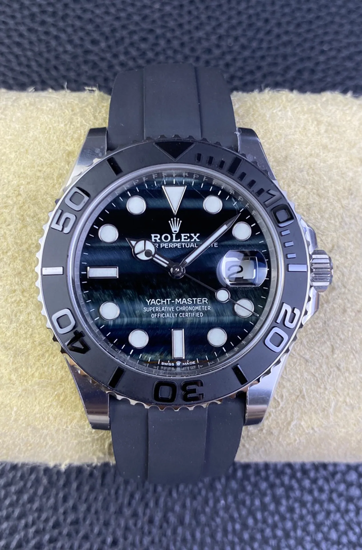 Clean Factory Yacht-Master 226659 42mm Falcon’s Eye Dial Oystersteel Case 3D Black Ceramic Bezel Oysterflex Strap SH3235 Movement – Clean Factory Watch | The Best Super Clone Watches Store in China