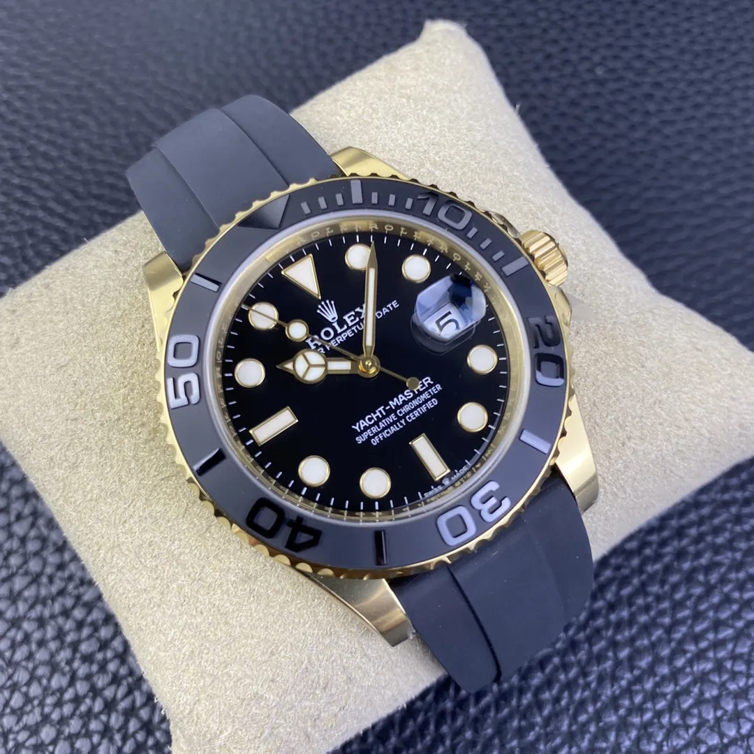 Clean Factory Yacht-Master 42mm 226658 Yellow Gold Case 3D Black Ceramic Bezel Oysterflex Strap SuerClone 3235 Movement – Clean Factory Watch | The Best Super Clone Watches Store in China photo 3