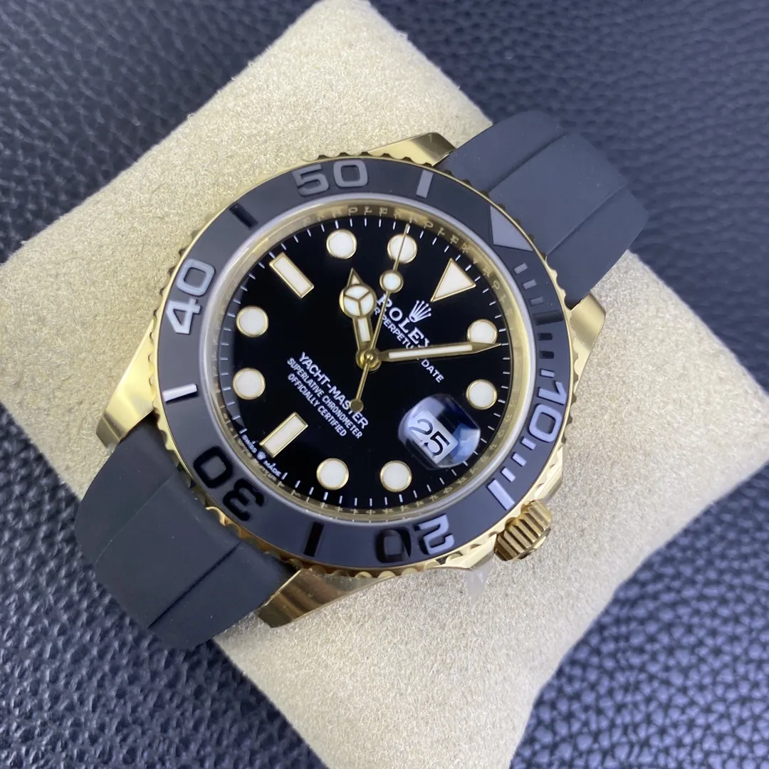 Clean Factory Yacht-Master 42mm 226658 Yellow Gold Case 3D Black Ceramic Bezel Oysterflex Strap SuerClone 3235 Movement – Clean Factory Watch | The Best Super Clone Watches Store in China photo 4