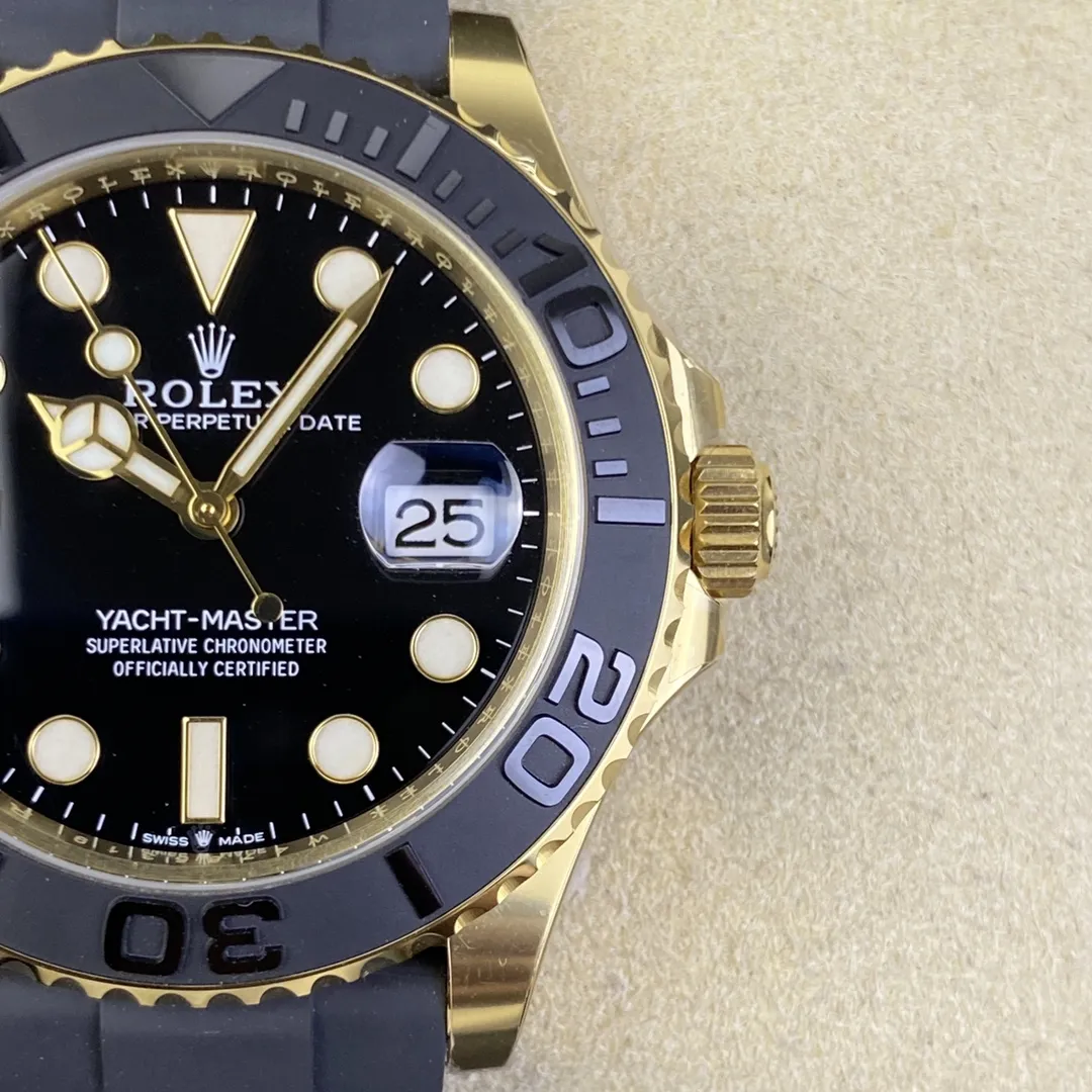 Clean Factory Yacht-Master 42mm 226658 Yellow Gold Case 3D Black Ceramic Bezel Oysterflex Strap SuerClone 3235 Movement – Clean Factory Watch | The Best Super Clone Watches Store in China photo 6