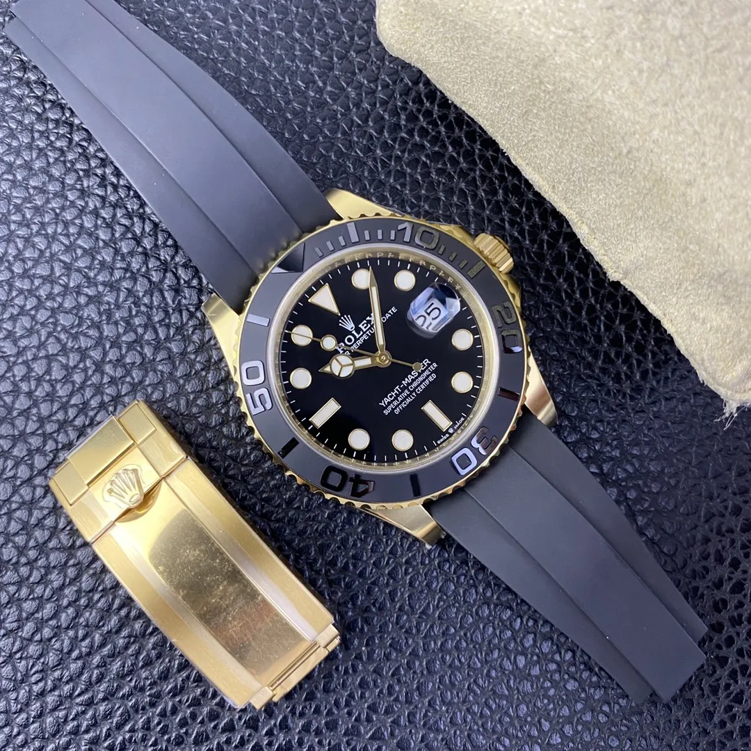 Clean Factory Yacht-Master 42mm 226658 Yellow Gold Case 3D Black Ceramic Bezel Oysterflex Strap SuerClone 3235 Movement – Clean Factory Watch | The Best Super Clone Watches Store in China photo 10