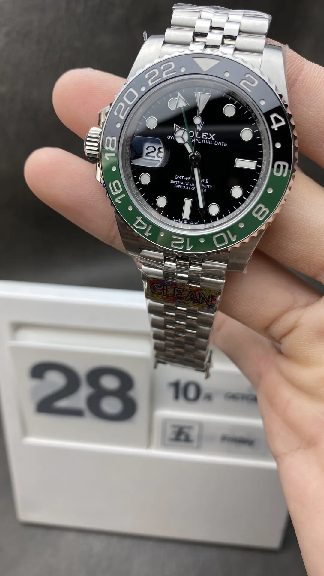 Clean Watch Offical Store CF Sprite GMT-Master II 126720VTNR Black Dial Green & Black Ceramic Bezel 904L Oystersteel Jubilee Bracelt SA3285 Movement – Clean Factory Watch | The Best Super Clone Watches Store in China