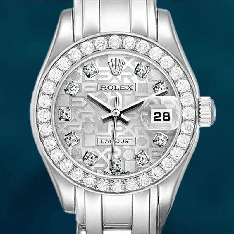 Patek Philippe Calatrava Diamond Blue Dial Ladies watch 4897G-001